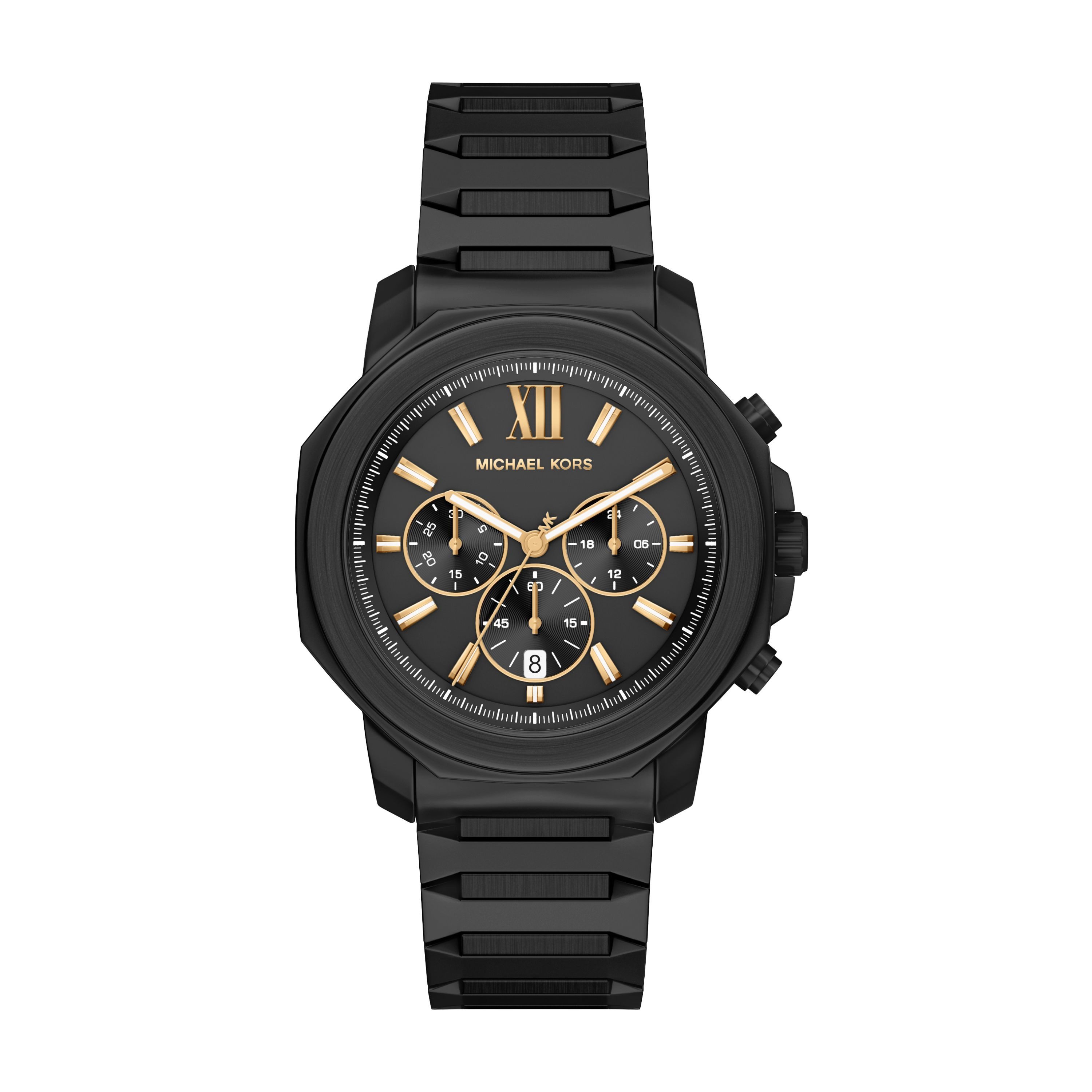 MICHAEL KORS Chronograph PRESCOTT MK9252, Quarzuhr, Armbanduhr, Herrenuhr, Edelstahlarmband, analog, Tag