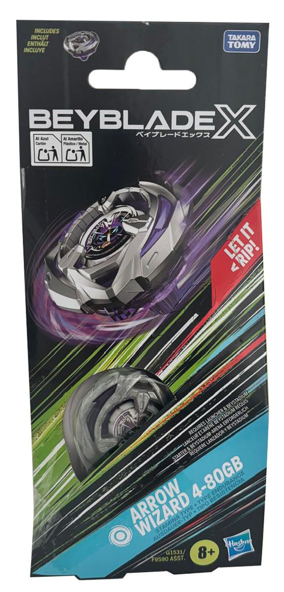 Beyblade Speed-Kreisel Beyblade X Arrow Wizard 4-80GB Kreisel Booster Pack, Kampfkreisel mit
