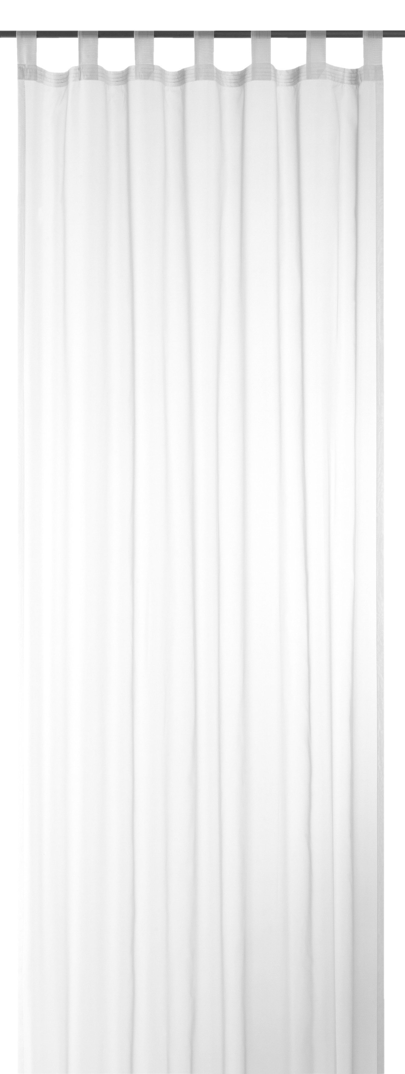 ELBERSDRUCKE Vorhang Schlaufenschal Feel Good Uni weiß 255x140cm transparent Schlaufen (1 St), transparent