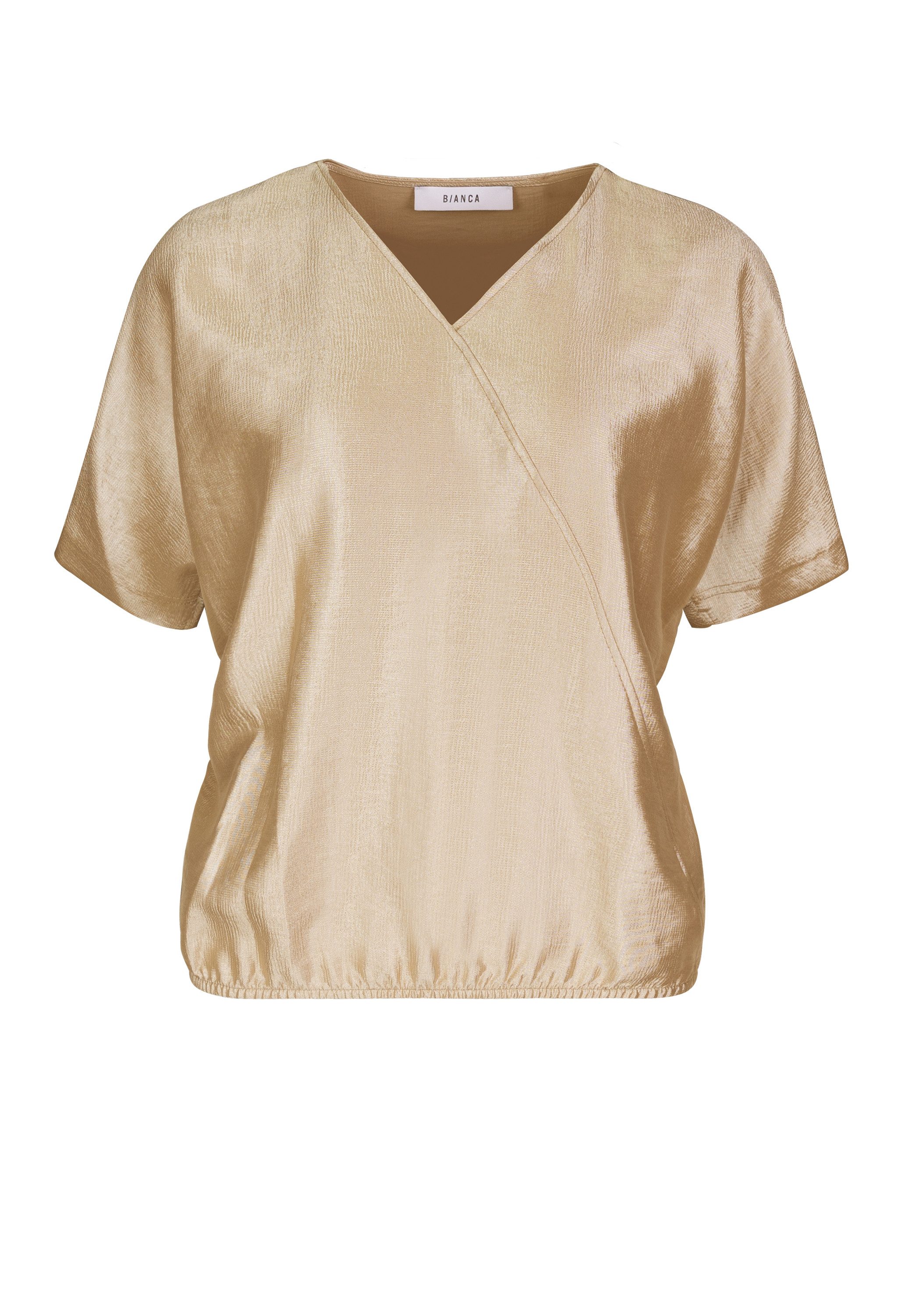 bianca Schlupfbluse WITTA in leicht strukturierter, glänzender Optik