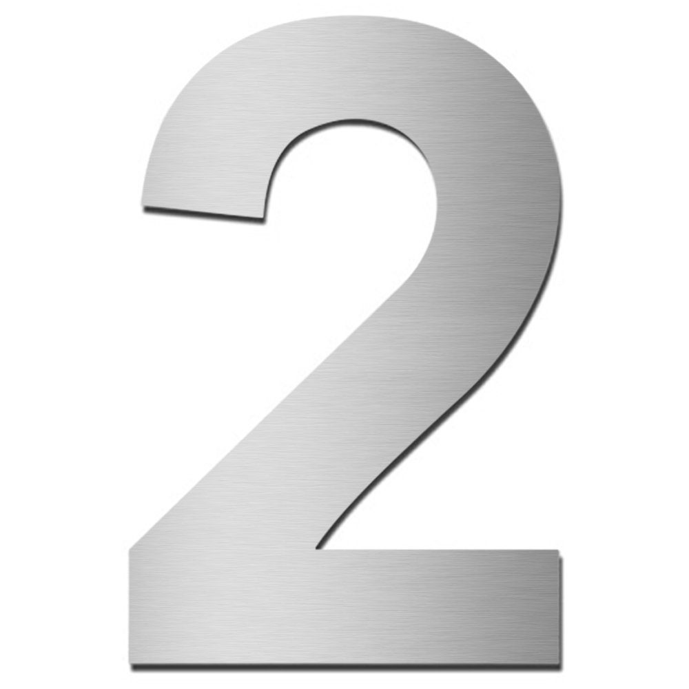 MOCAVI Briefkasten Hausnummer HS10 Edelstahl V4A selbstklebend Höhe 5,5 - 7,5 cm