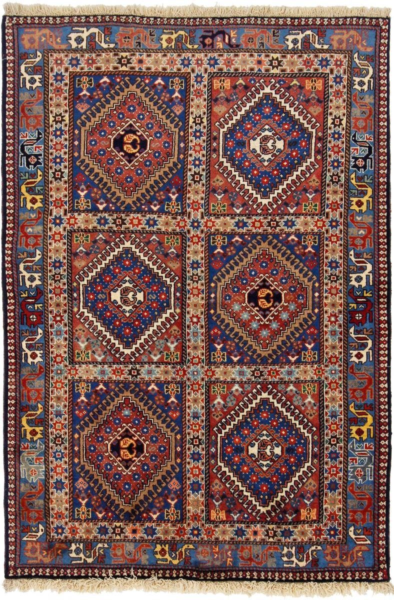 Orientteppich Yalameh Aliabad 101x147 Handgeknüpfter Orientteppich / Perserteppich, Nain Trading, rechteckig, Höhe: 12 mm