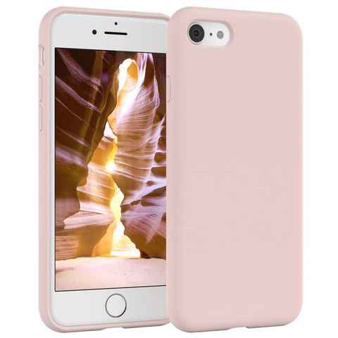 EAZY CASE Handyhülle Premium Case für iPhone SE 2022/2020, iPhone 8/7 4,7 Zoll, Silikon Schutzhülle mit Kameraschutz kratzfest Cover Rosa / Altrosa