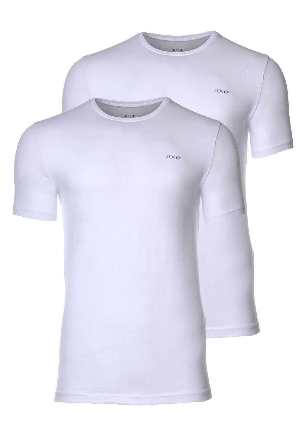 Joop! T-Shirt Herren Unterhemd, 2er Pack - T-Shirt, Rundhals Weiß