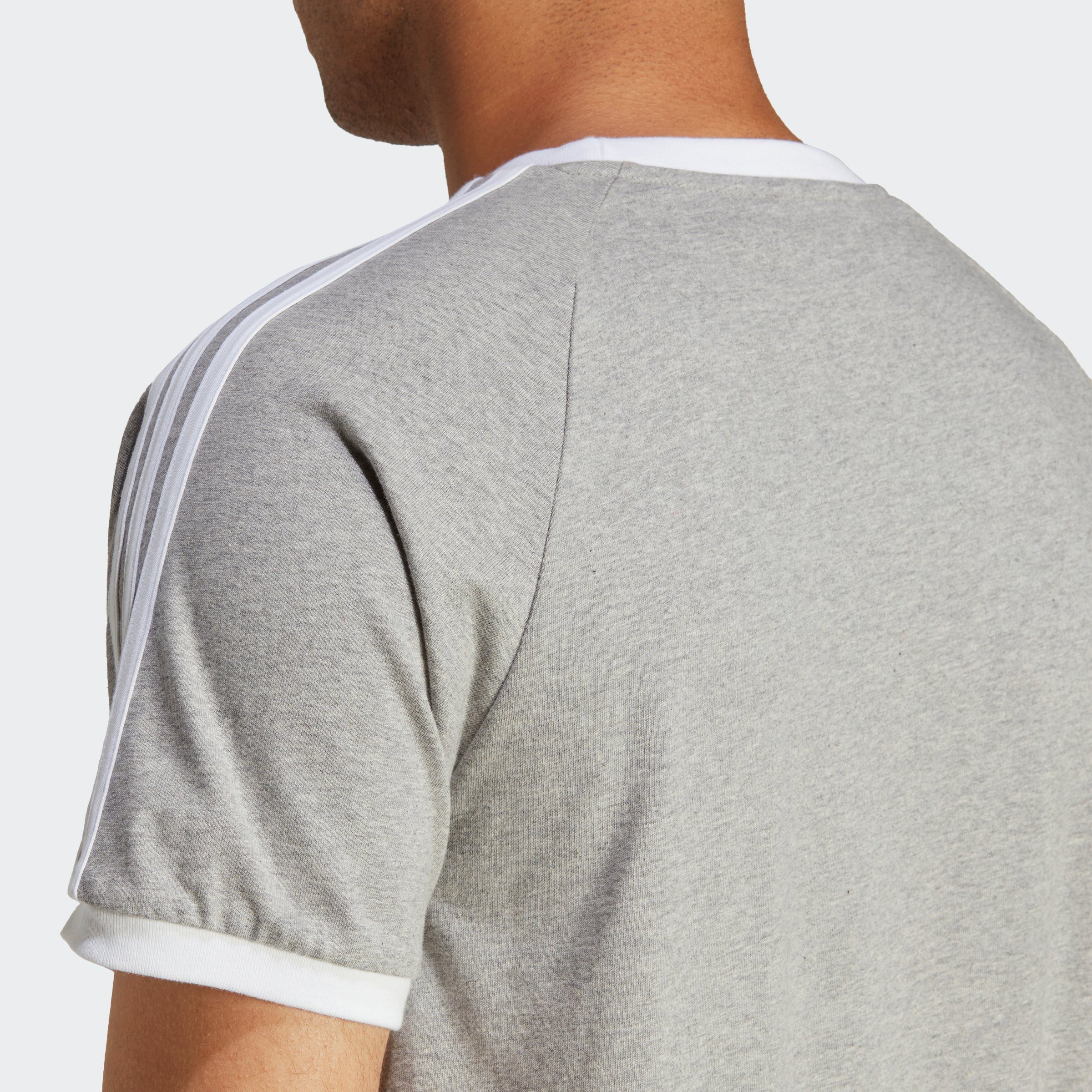adidas Originals T-Shirt 3-STRIPES TEE Grey Heather Medium