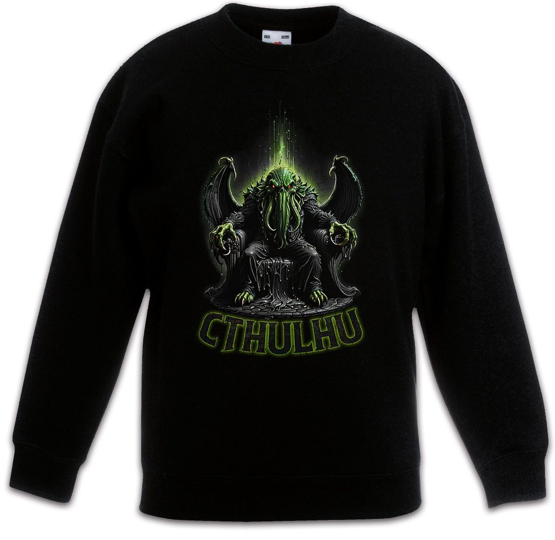 Sweatshirt Throne of Cthulhu Kinderpullover Call Horror Arkham H. P. Lovecraft