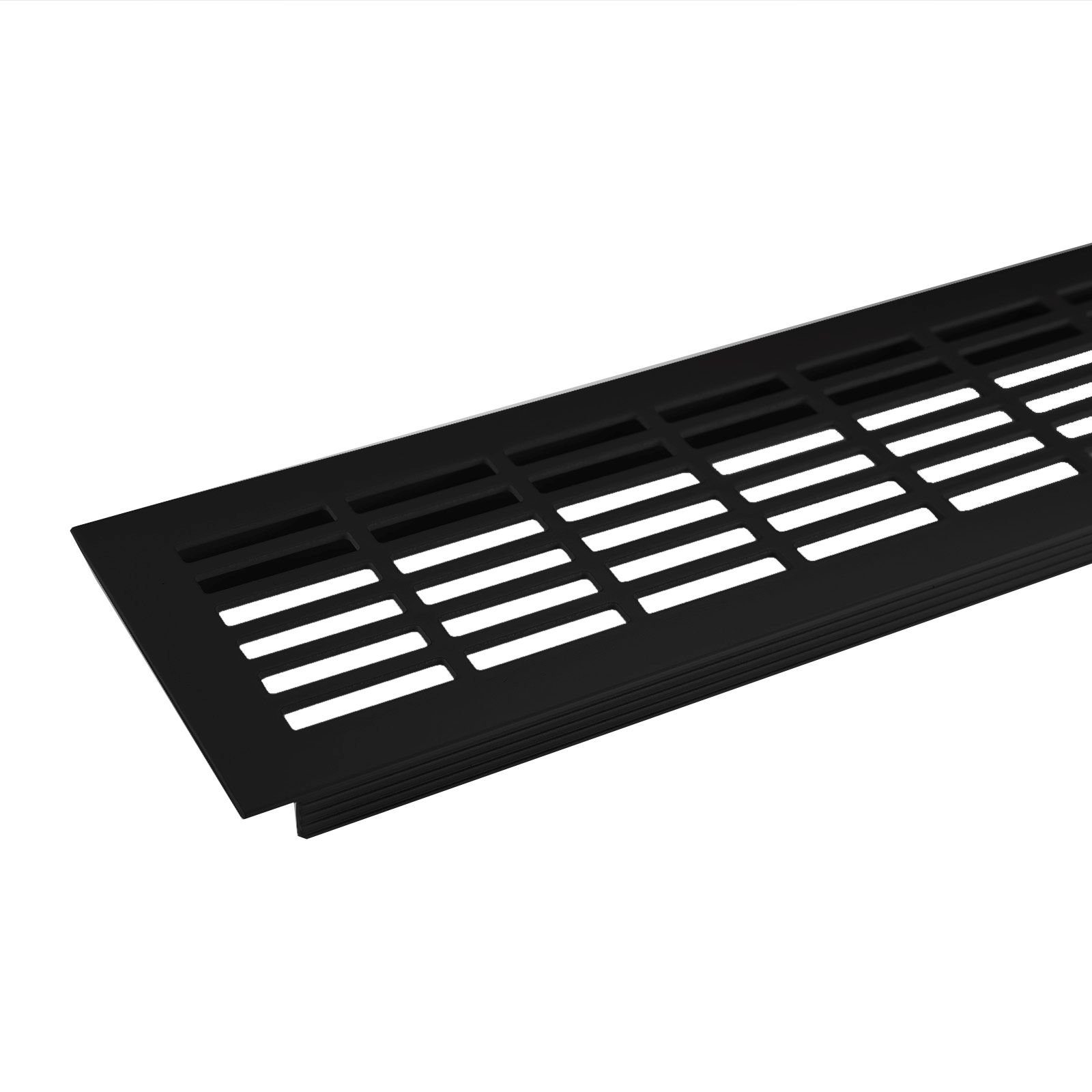 SO-TECH® Lüftungsgitter Lochblech Lochgitter Stegblech (1 St), schwarz, 480 x 81 mm