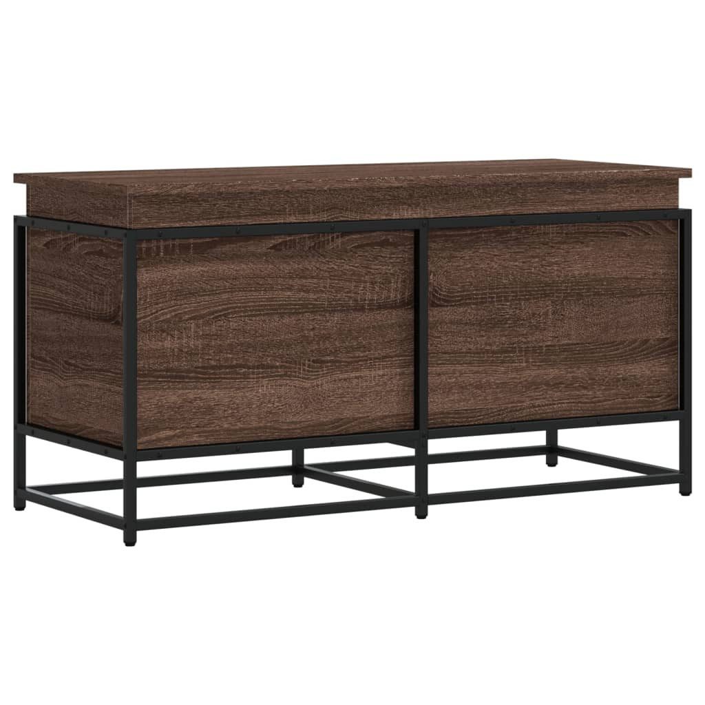 vidaXL Auflagenbox 100 x 40 x 515 cm Truhe Aufbewahrungsbox mit Deckel Eichen-Optik 100x4