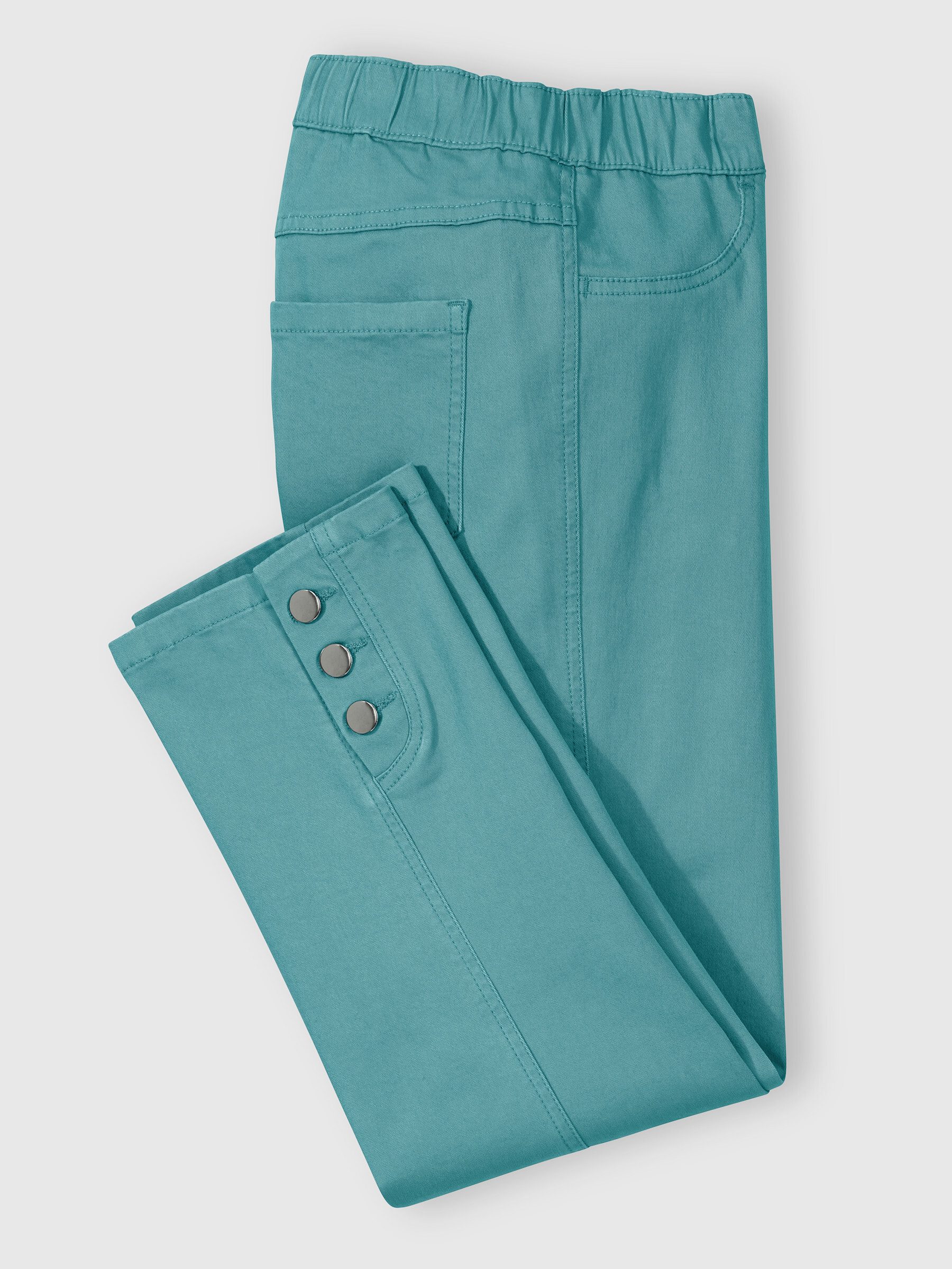 Sieh an! Bequeme Jeans 7/8-Jeans komfortabel mit Schlupfbund und Knöpfen am Saum