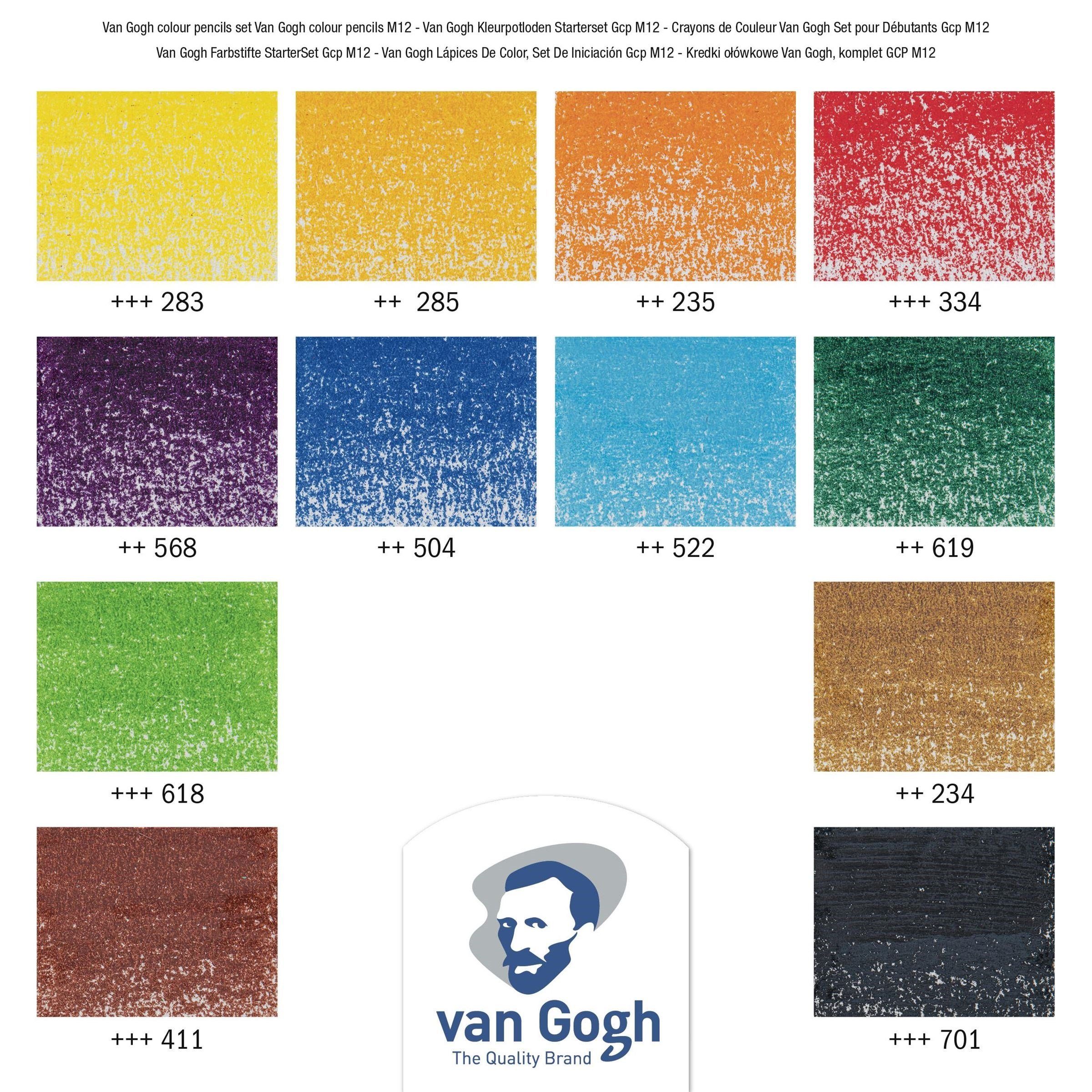 Talens Buntstift Van Gogh Pencil Set 12 Buntstifte, (12-tlg), im Metalletui