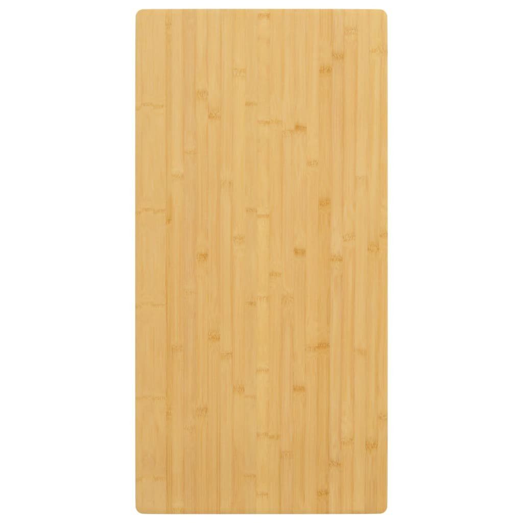 furnicato Tischplatte aus Massivholz Bambus lackiert 50 x 100 x 2,5 cm (1 St), Pflegeleichte Tischplatte mit abgerundeten Ecken für Restaurants
