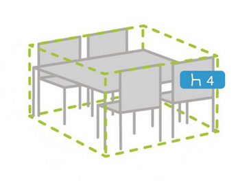 PEREL Gartenmöbel-Schutzhülle (1-St), Abdeckung Lounge-Möbel Wasserfeste Abdeckhaube Eckig 165x135x95cm