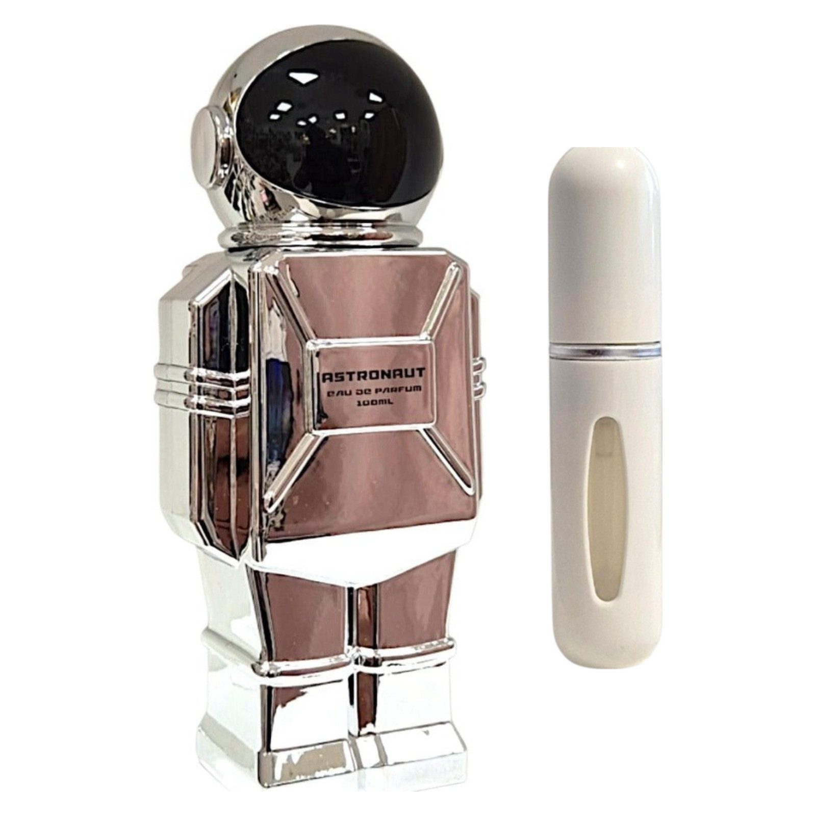 Tiverton Duft-Set Astronaut Silver EDP – Orientalisch Holzig + Parfümzerstäuber (leer)