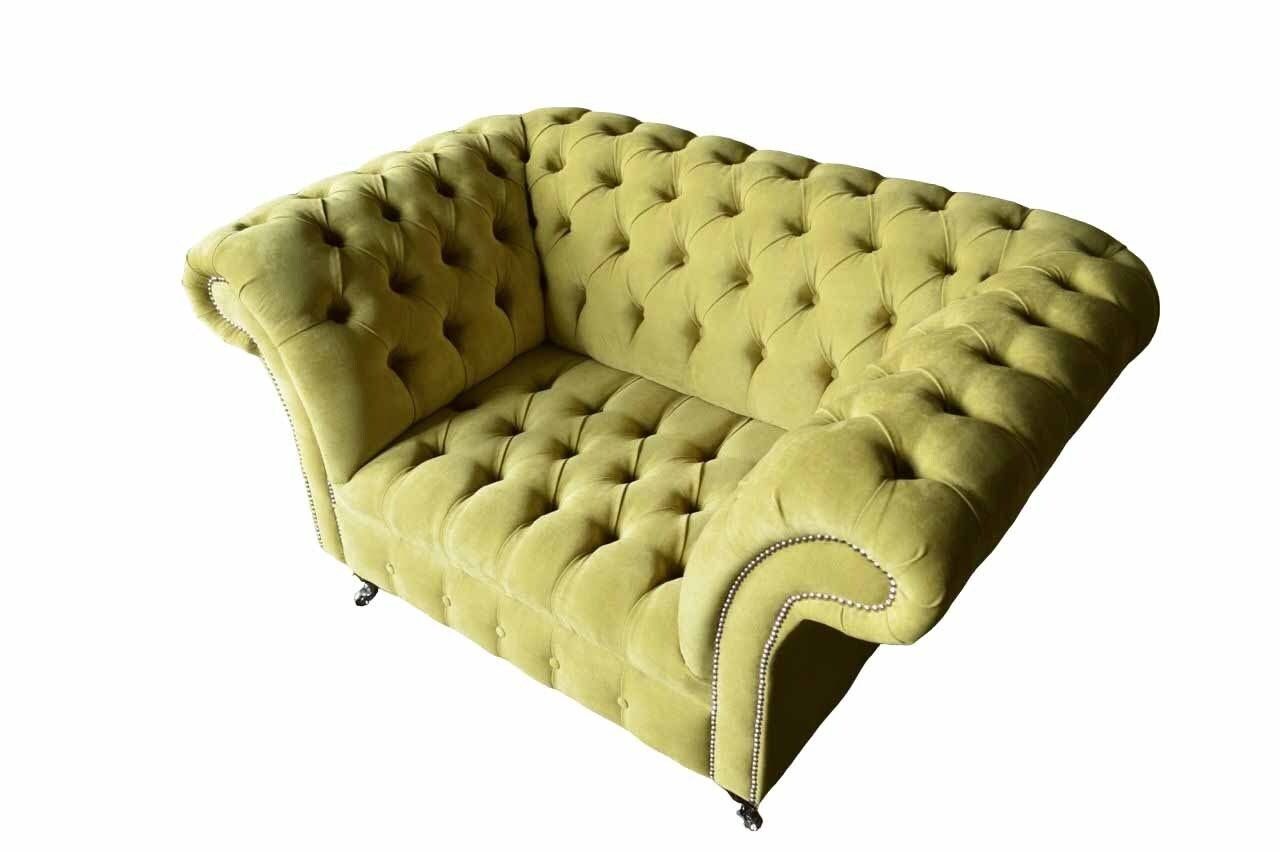 Textil Made Chesterfield JVmoebel Europe Grau, Sofa Sessel Couch Polster Stoff Sessel In Design Sofas