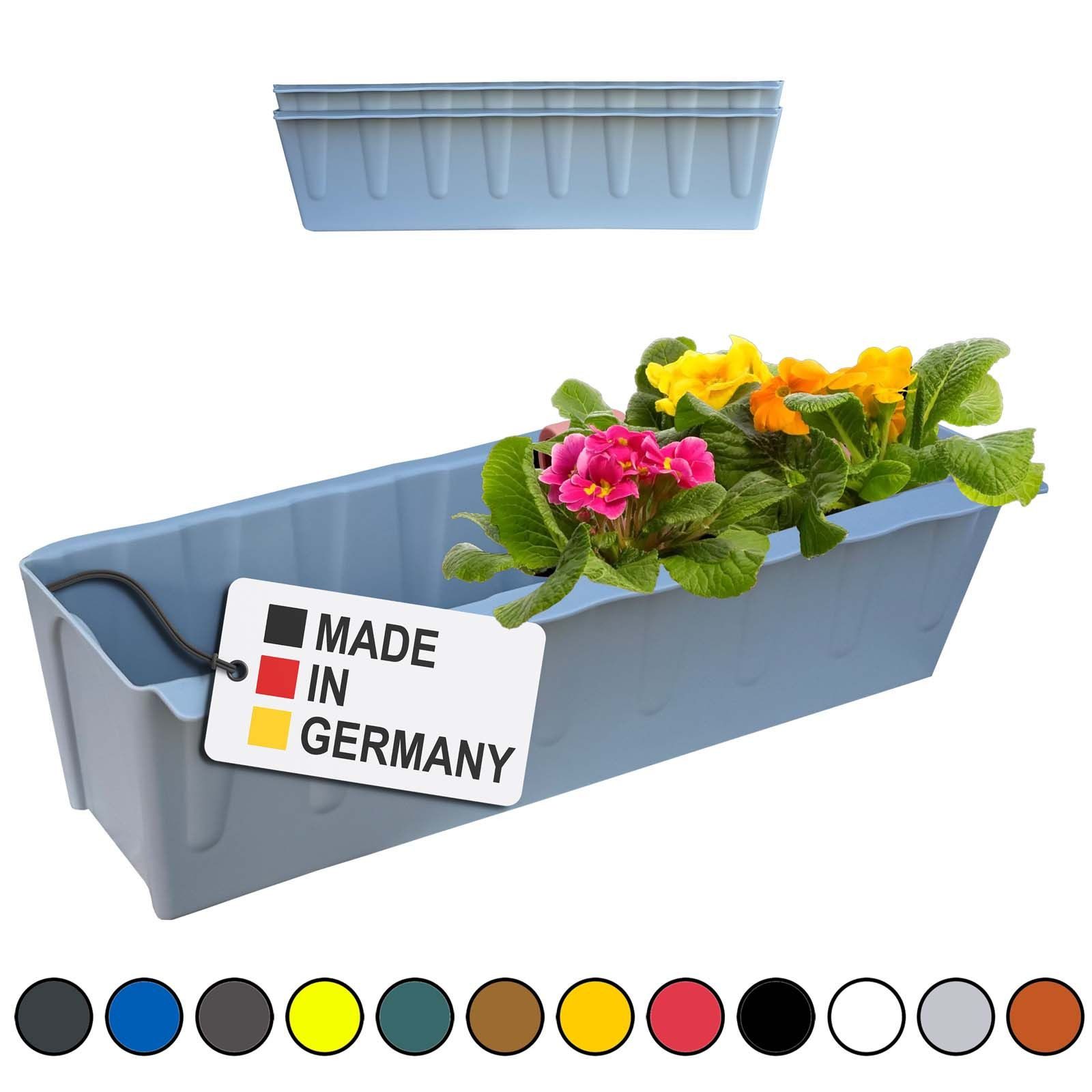 BURI Blumenkasten Blumenkasten Europaletten 2er-Set Hellgrau Pflanzkasten Balkonkasten