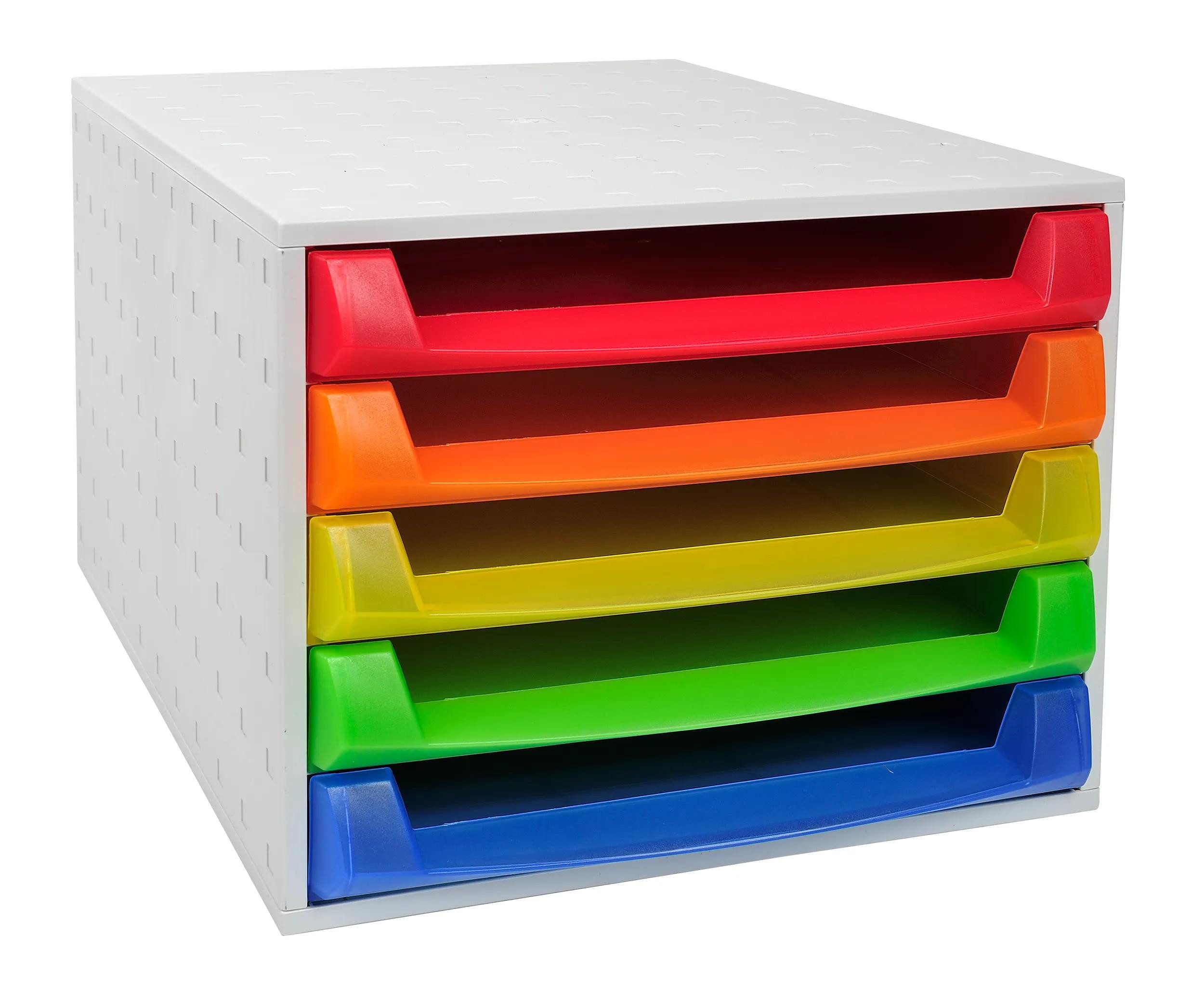 Schubladenbox Schubladenbox THE BOX, 5 offene Schubladen, Regenbogen, 221098D