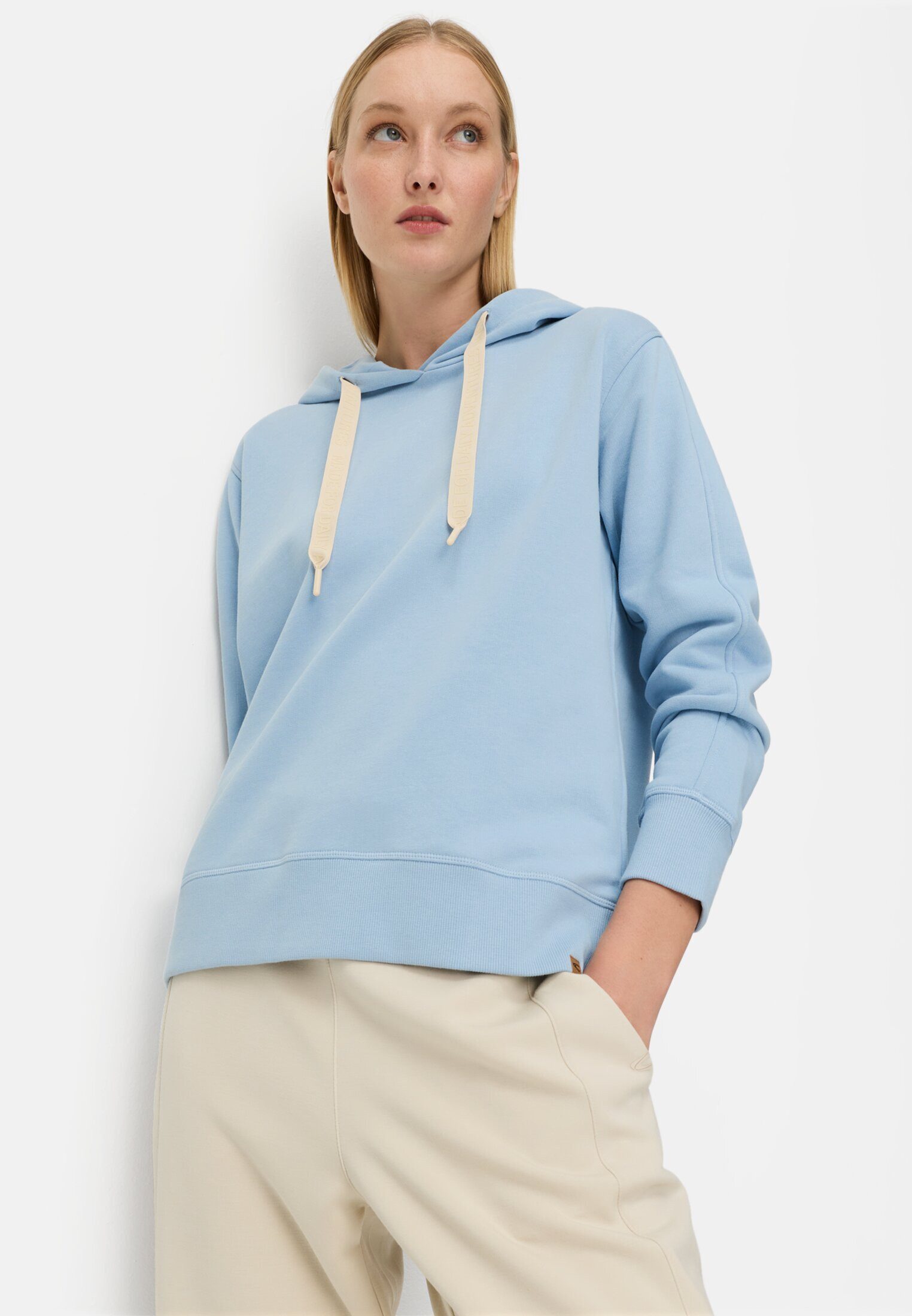 camel active Hoodie aus reiner Baumwolle Langarm – Bild 4 von 5
