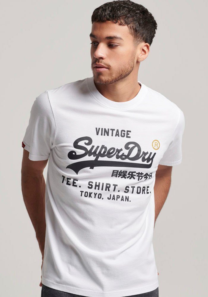 Superdry T-Shirt VINTAGE VL STORE CLASSIC TEE Optic