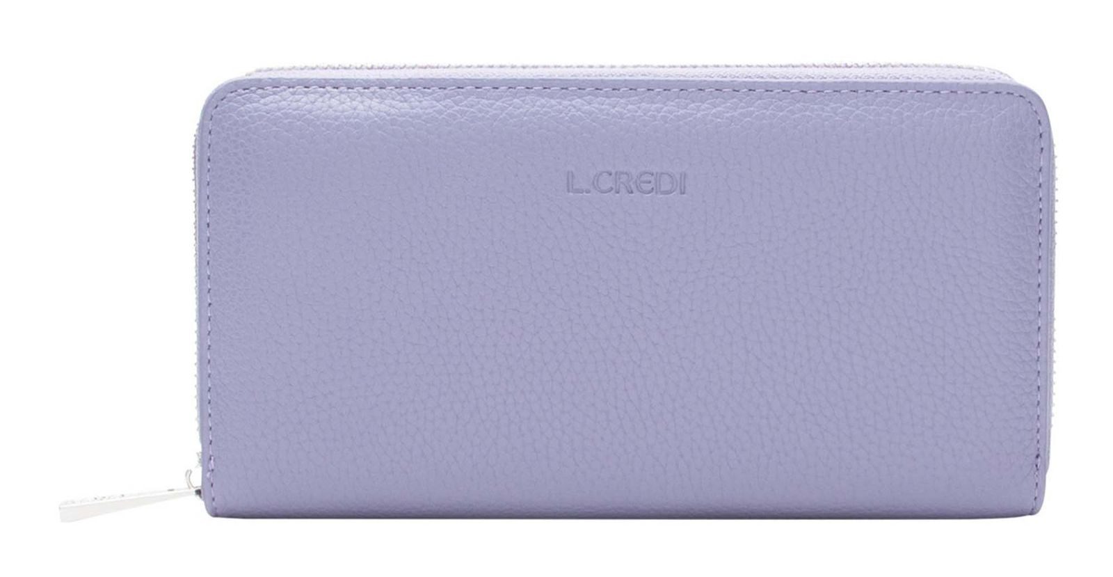 L. CREDI Geldbörse Zip Around Wallet, mit RFID-Blocker Schutz