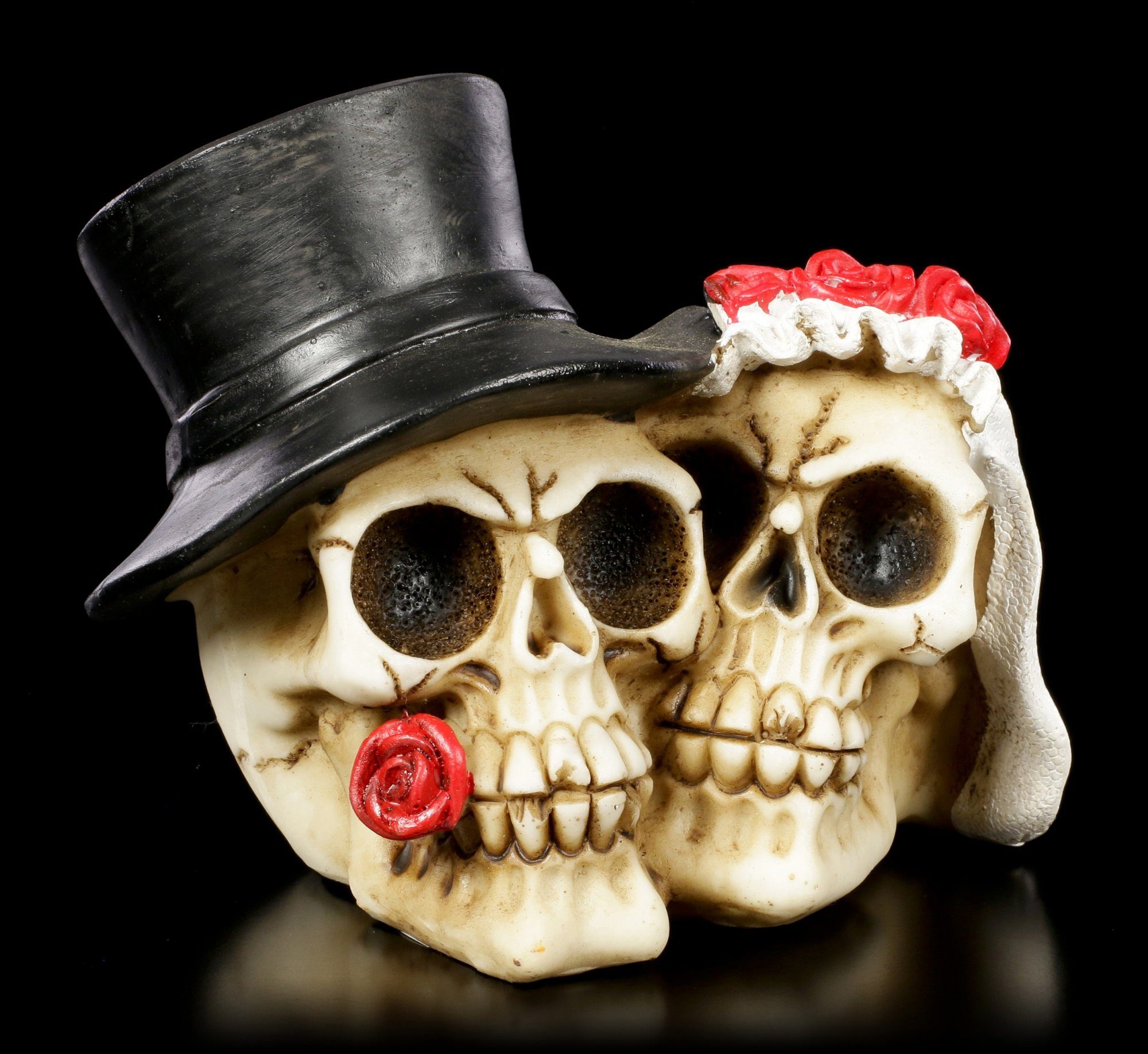 Figuren Gothic GmbH Totenkopf Dekofigur - Brautpaar Dekoration Shop Hochzeit