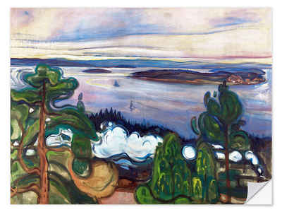 Posterlounge Wandfolie Edvard Munch, Der Rauch eines Zuges, Malerei