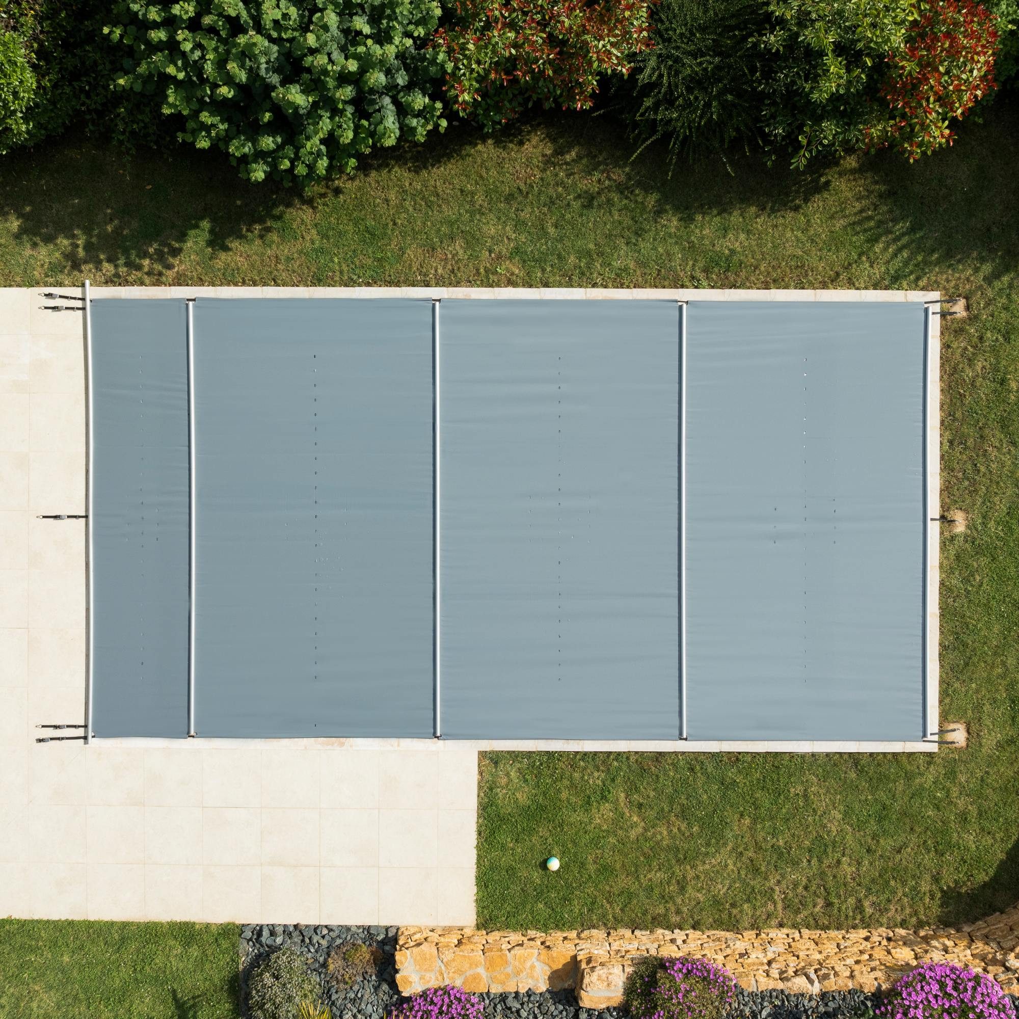 CF Pool-Abdeckplane Poolabdeckung Coverkit 3 x 7 m - PVC 580g/m² (Komplett-Set, 1-St), Modular