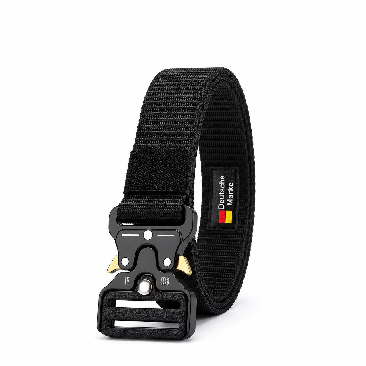 ZUKUNFTSENKEL Stoffgürtel Nylon Gürtel Herren Damen 3 cm mit Schnellverschluss (1-St., 120–180 cm) Arbeitsgürtel Schwarz