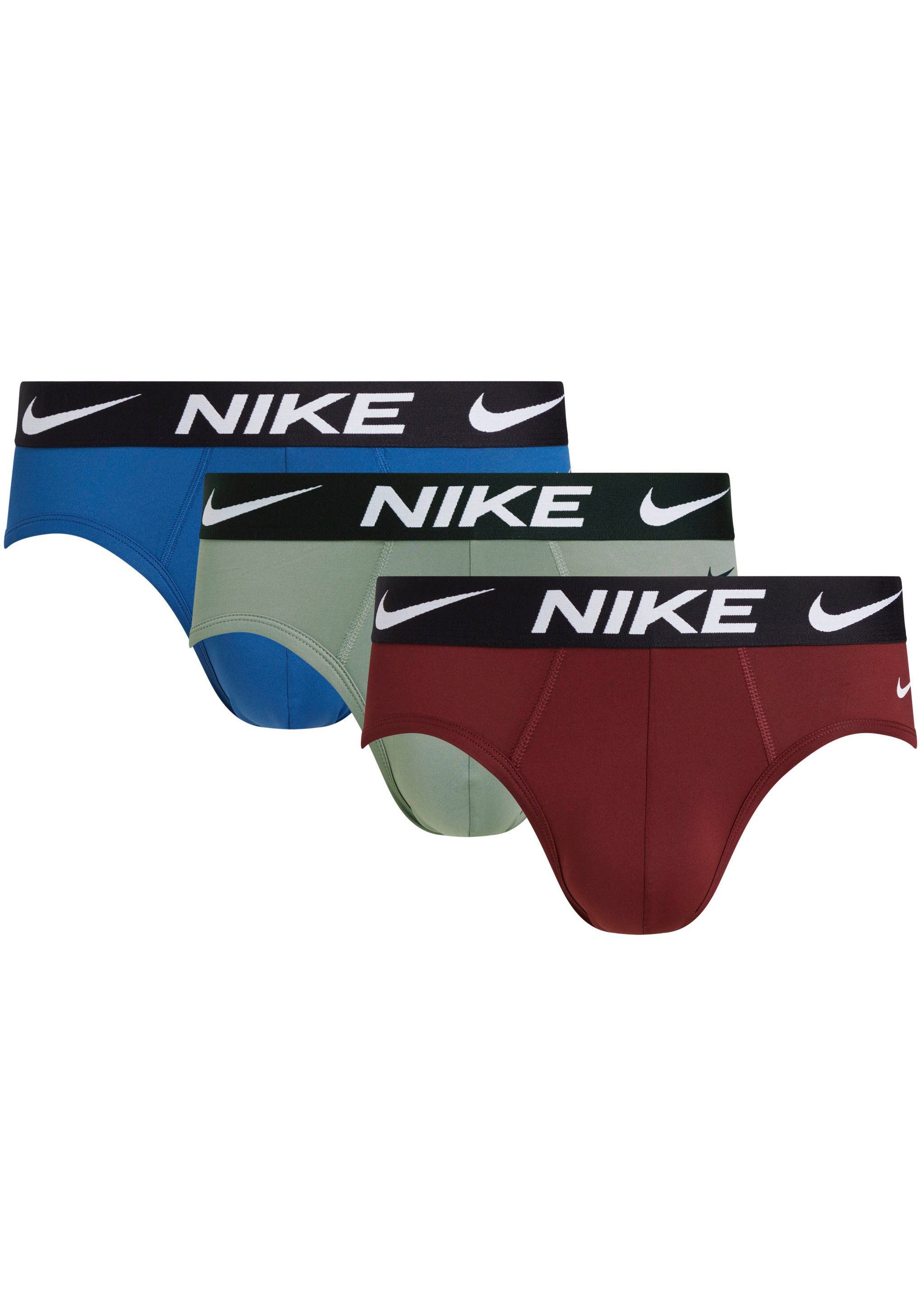 NIKE Underwear Обтягивающие трусы HIP BRIEF 3PK (Packung, 3-St., 3er) mit NIKE Logo-Elastikbund
