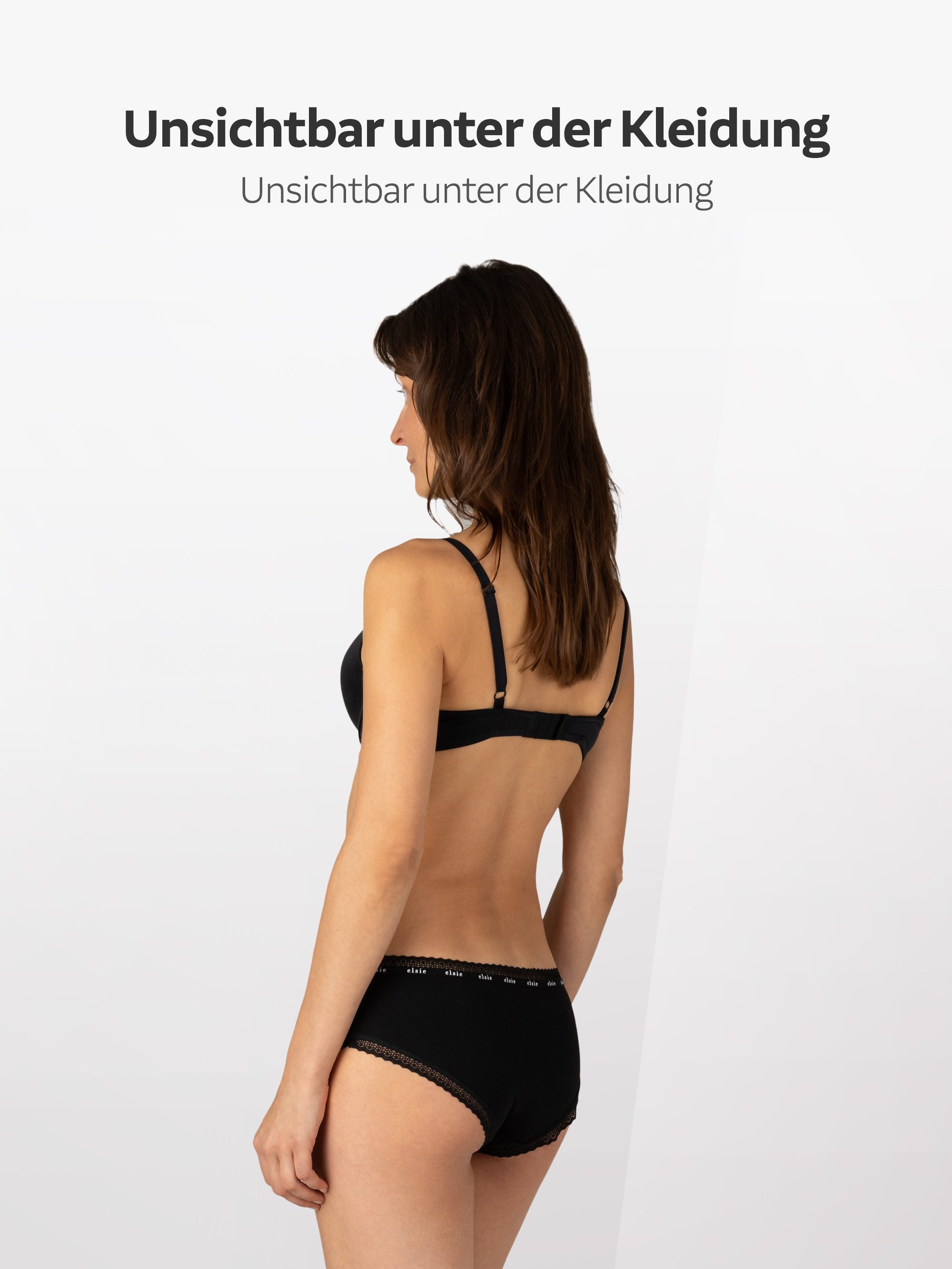 Elsie Panty mit Spitze Unterhosen Damen Slip - Stretch Baumwolle (Packung, 5-St., 5er-Packung) unsichtbar unter deiner Kleidung - Frauen Unterwäsche Hipster Short