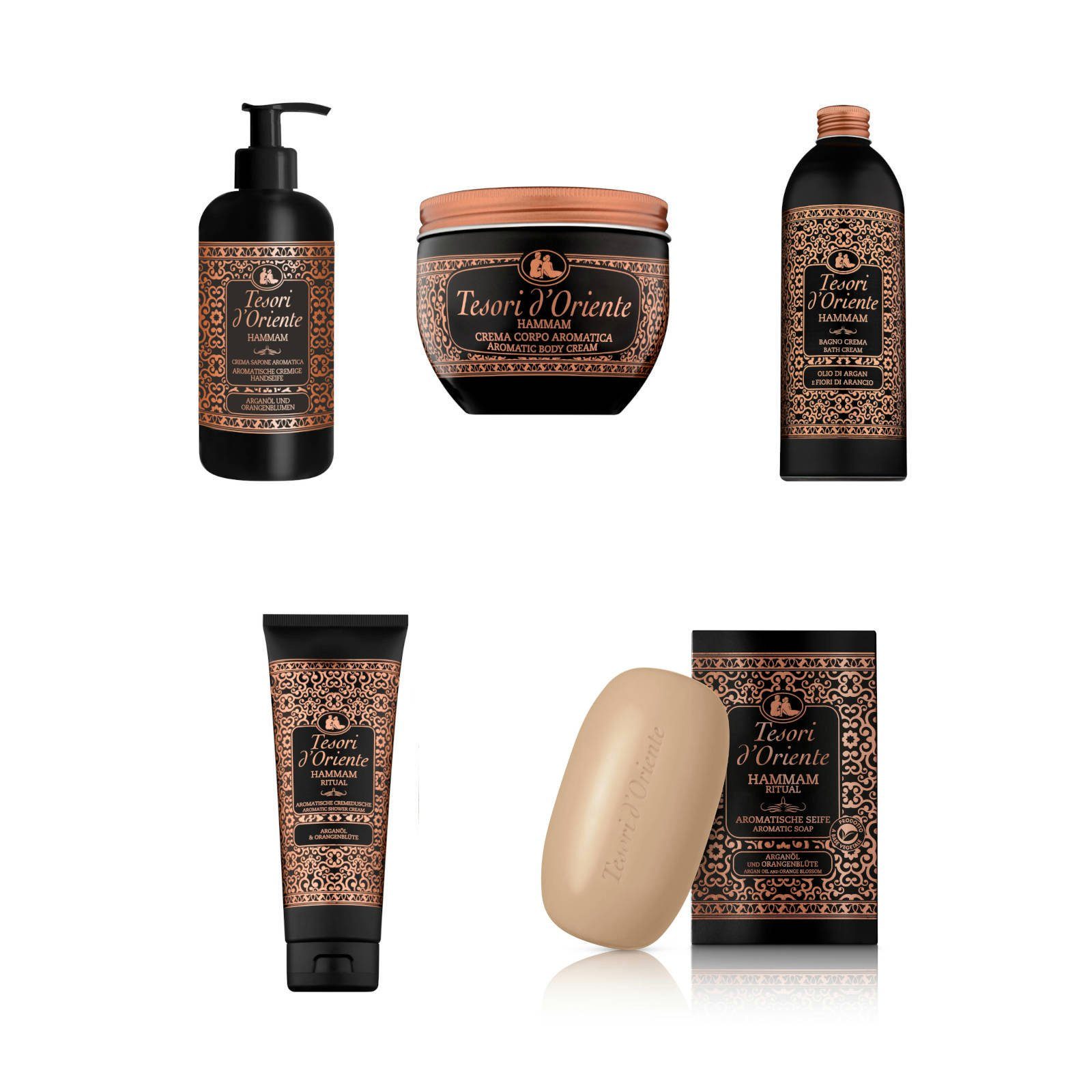 Tesori d´Oriente Seifen-Set Seifen Set Duschgel Ritual Creme Feste Seife Hammam Duschbad