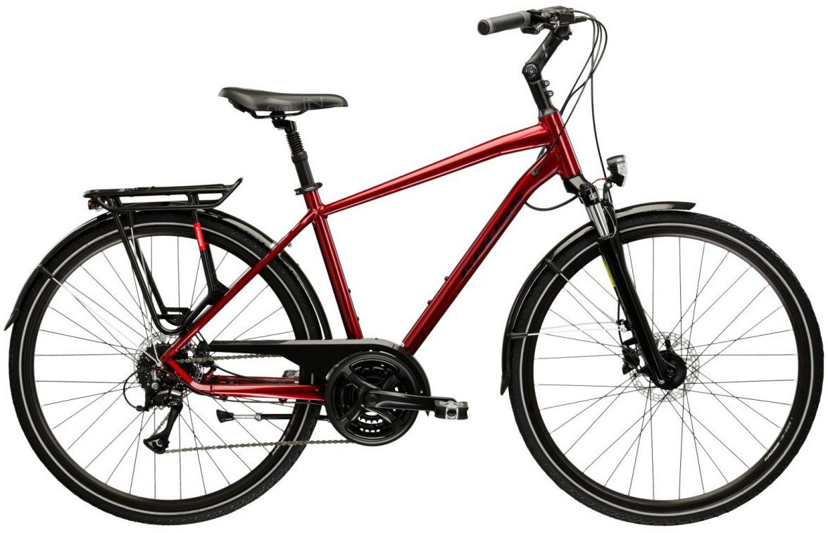 Kross Trekkingrad Herren-Trekkingrad 28" Trans 4.0 Rot 24 Gänge, 24 Gang Shimano ACERA M3020 Schaltwerk, Kettenschaltung