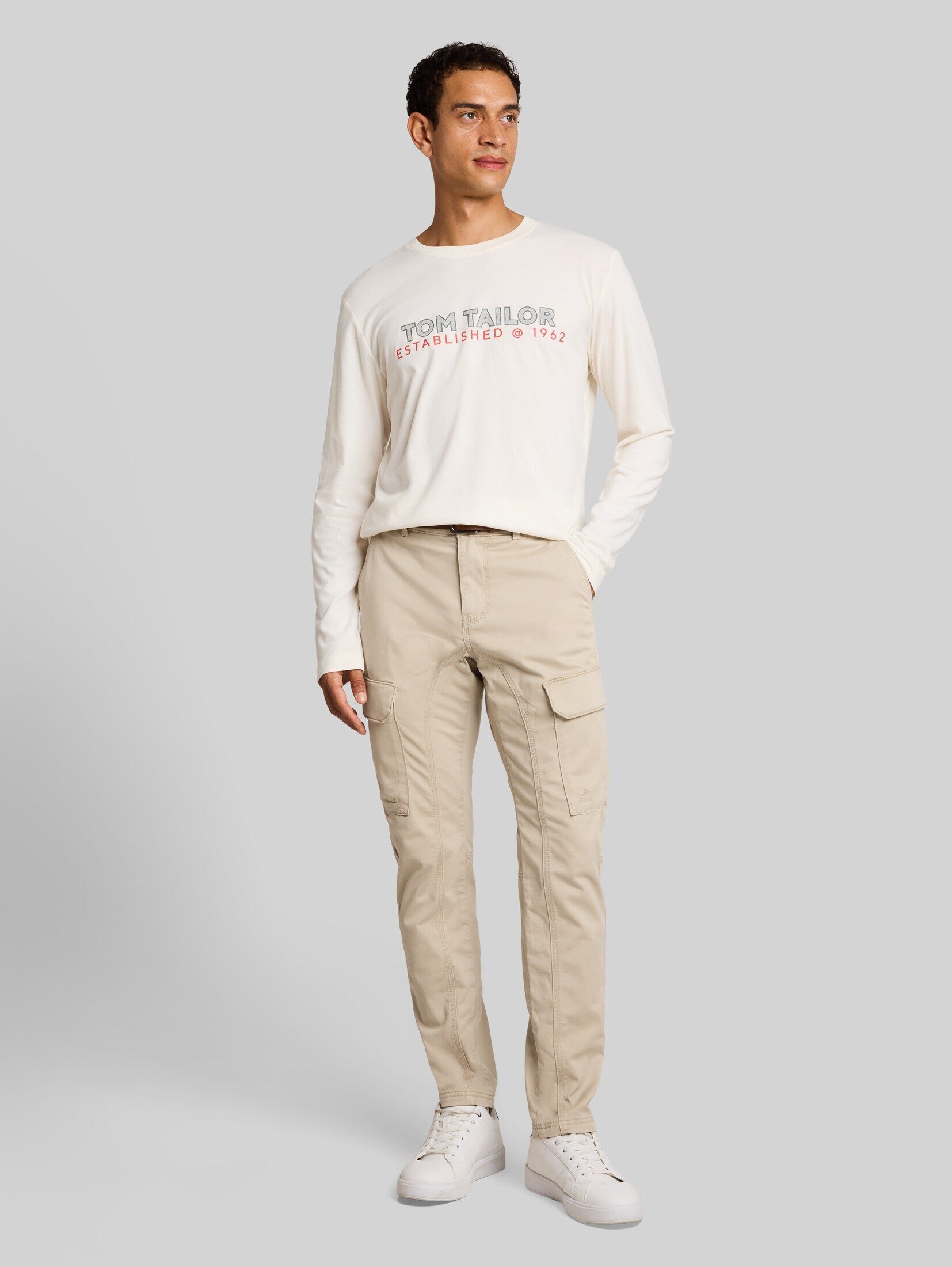 TOM TAILOR Chinohose Hosen & Chino TTTYLER TAPERED Cargo Hose im Washed–Look