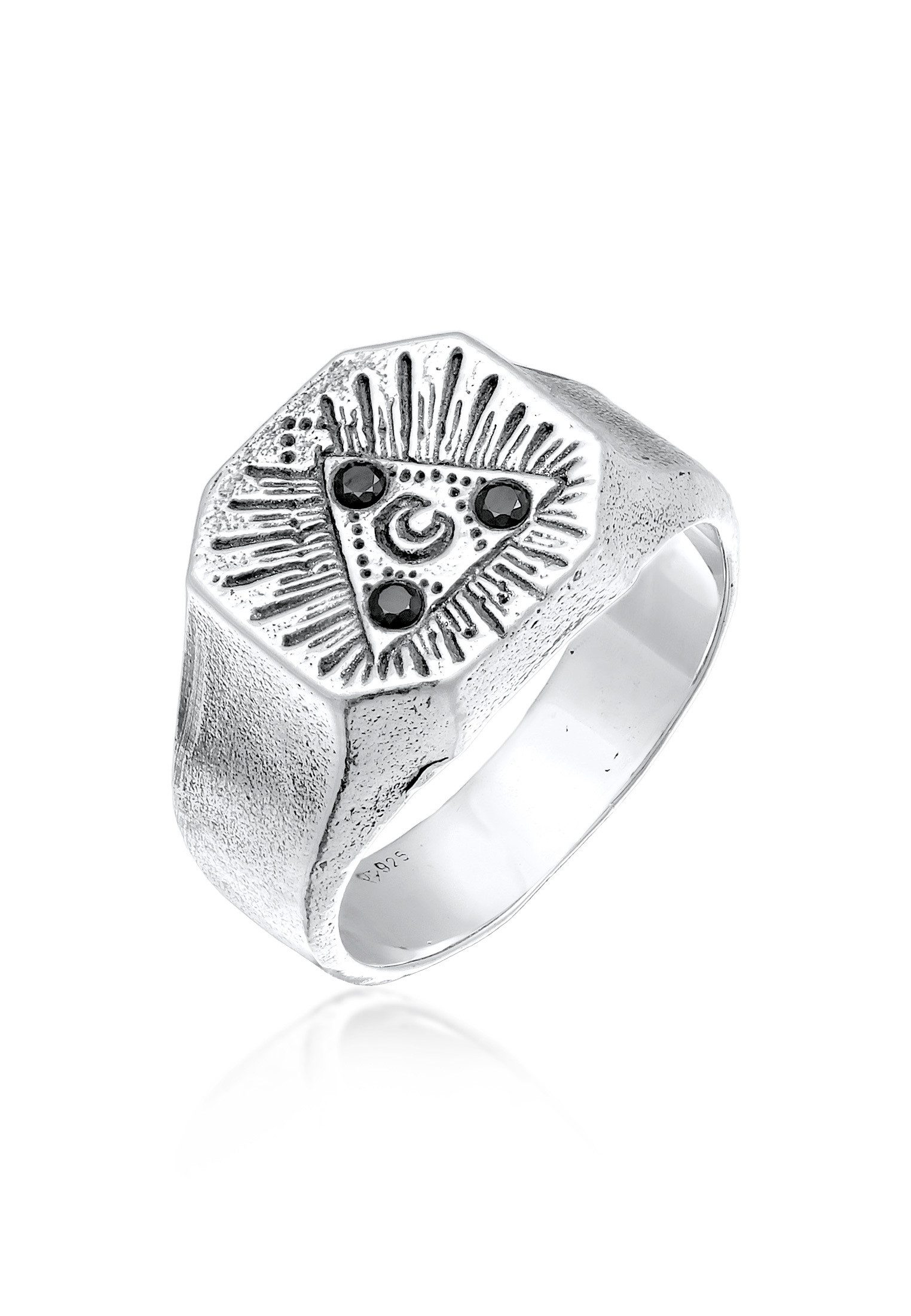 HAZE & GLORY Siegelring Siegelring - Pyramid 925 Silber
