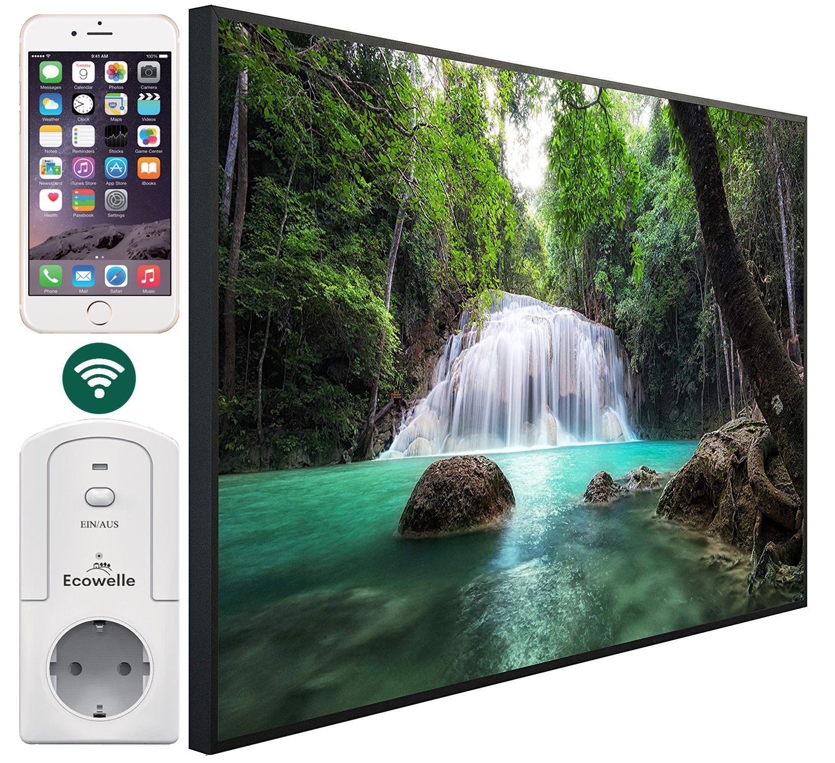 Ecowelle Infrarotheizung Elektroheizung + Wifi App günstig online kaufen