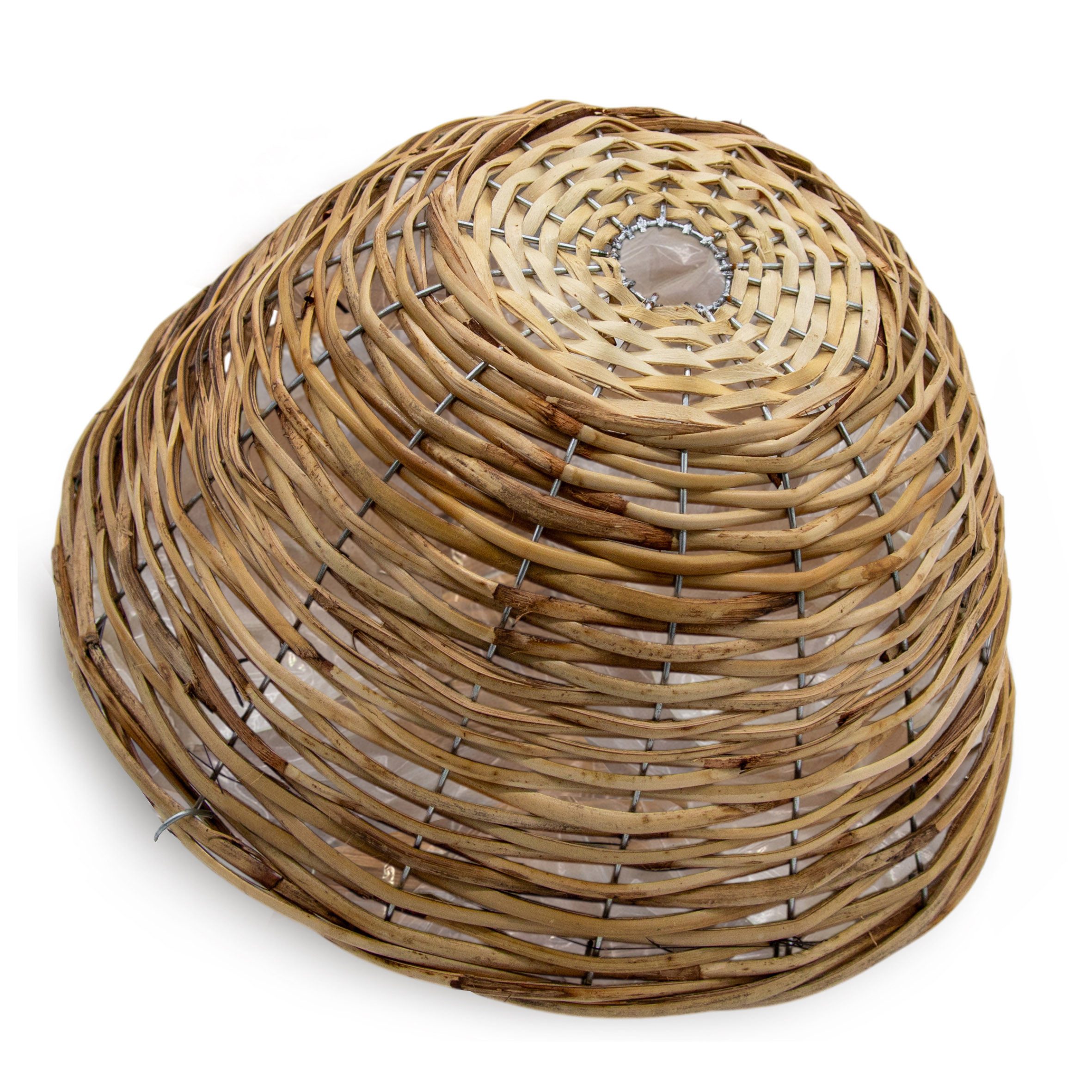 Spetebo Blumentopf Pflanzkorb zum hängen im aus Weide - Ø 35 cm (Stück, 1 St., Hängekorb zum Bepflanzen), Blumentopf Hängeampel mit Kette