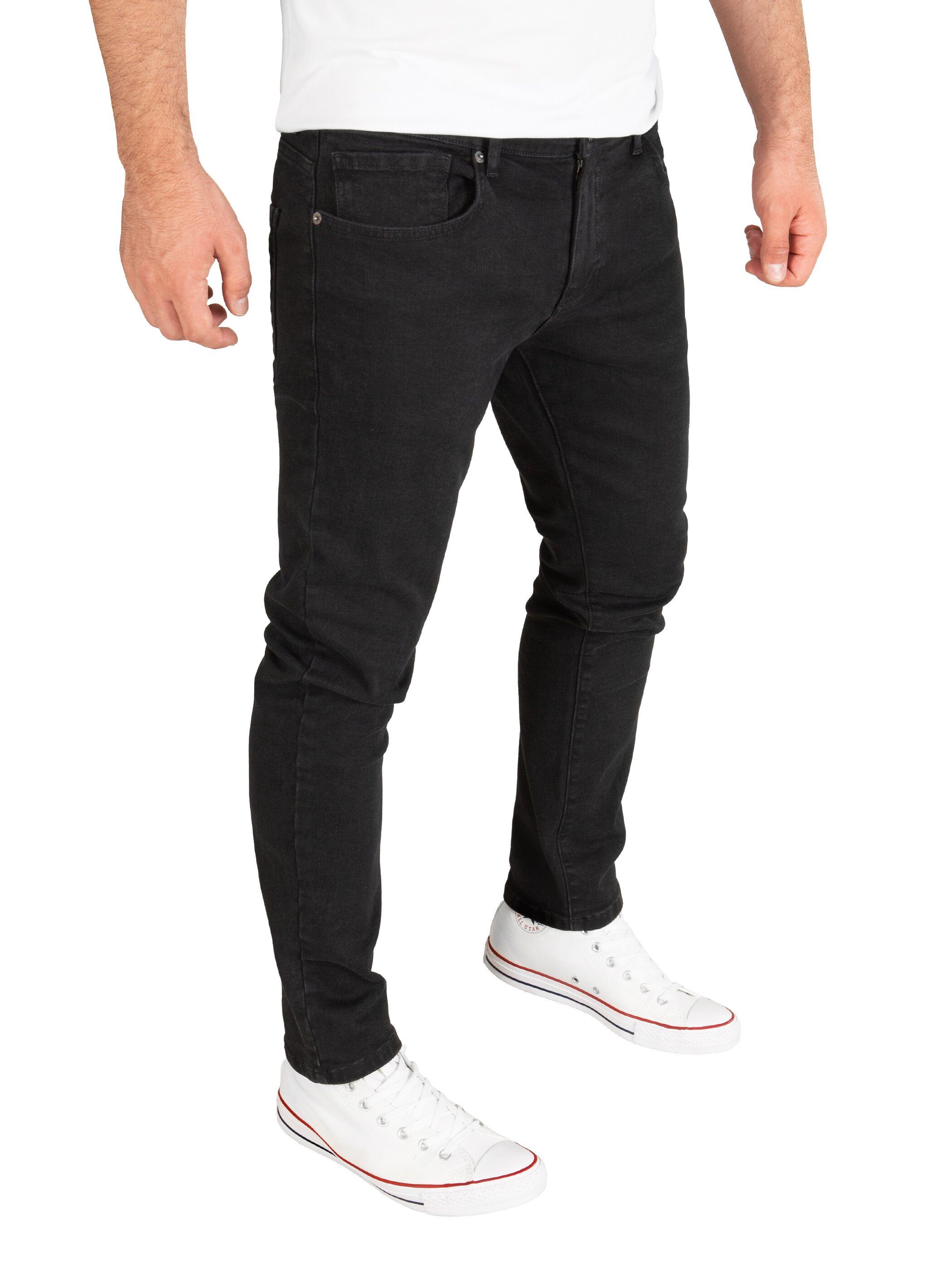 (Black Slim-fit-Jeans Yazubi Herren Schwarz Akon modernen Jeanshose Stretch Slim Fit Meteorite mit Jeans 2r194008)