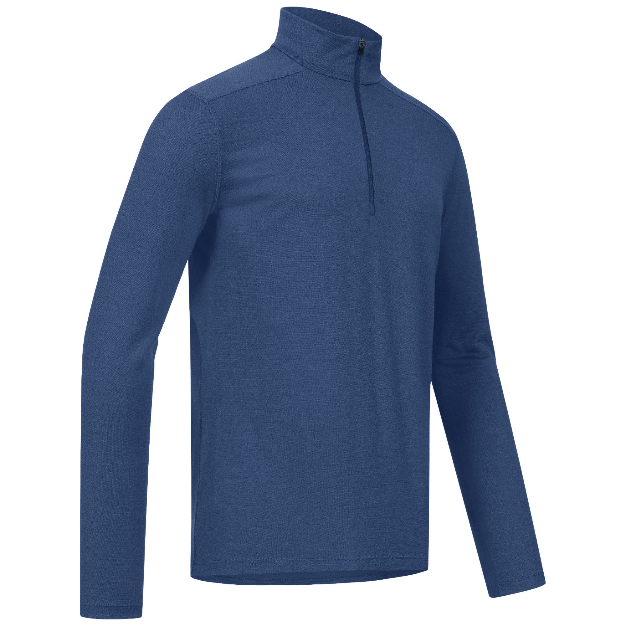 Alpenwert Funktionsshirt Herren Zip-Pullover aus 100% Merinowolle – atmungs günstig online kaufen