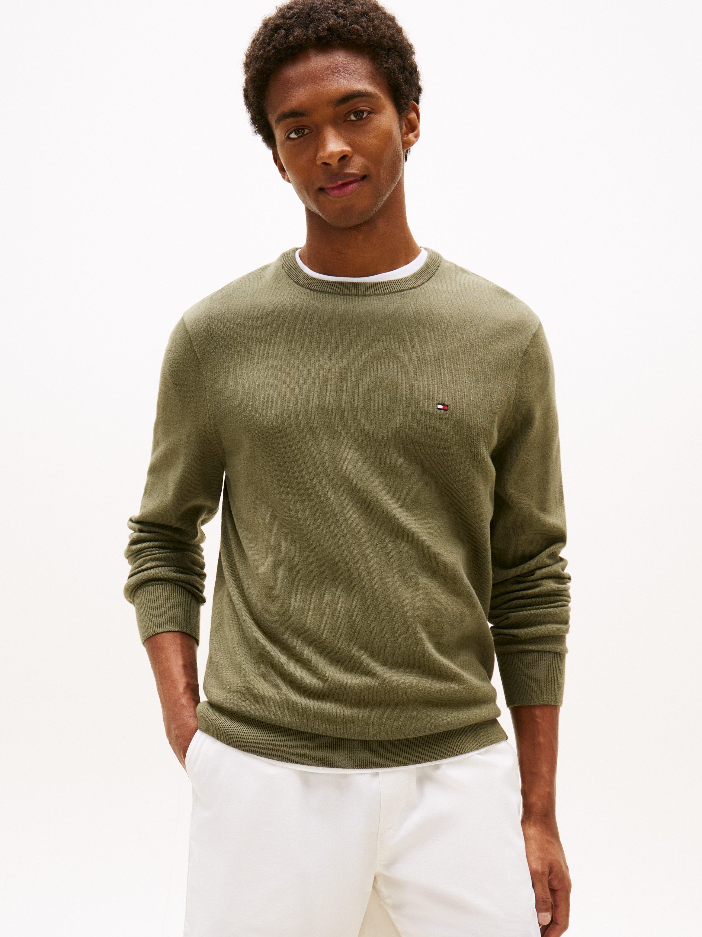 Tommy Hilfiger Rundhalspullover ESSENTIAL COTTON CREW günstig online kaufen