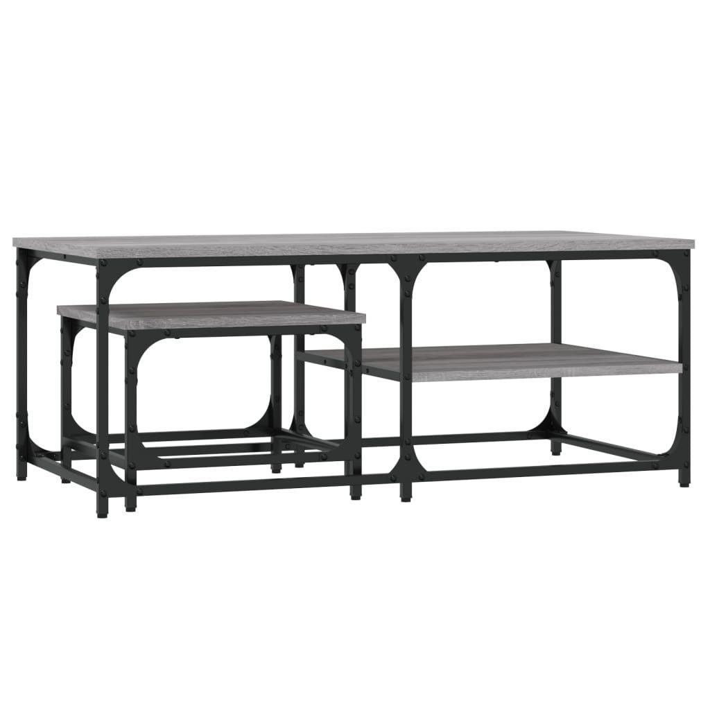 vidaXL Couchtisch Satztische 2 Stk. Grau günstig online kaufen