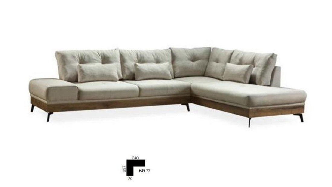 Modernes L-Form Couch Wohnlandschaft Ecksofa in Polster Ecksofa JVmoebel Weißes Neu, Europe Made