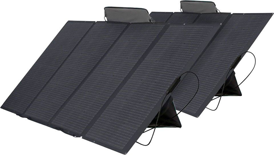 Ecoflow Solaranlage Delta Pro Monokristallin, 3,6kWh Ecoflow x play 400W Plug Solarpanel, Powerstation 2 400 mit Panel, W, and Smart (Spar-Set), Home