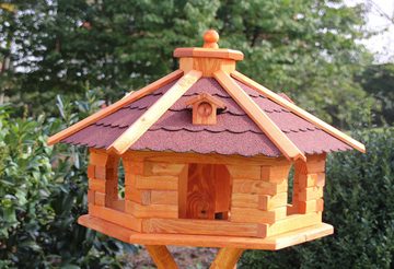 Holzdekoladen Vogelhaus XXL Vogelhaus mit Ständer 67x45 cm wetterfest Typ 5.1, XXL Ausführung