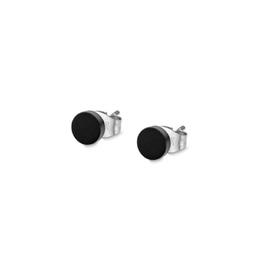 Paar Ohrstecker Black steel stud earrings LS2165-4 / 1