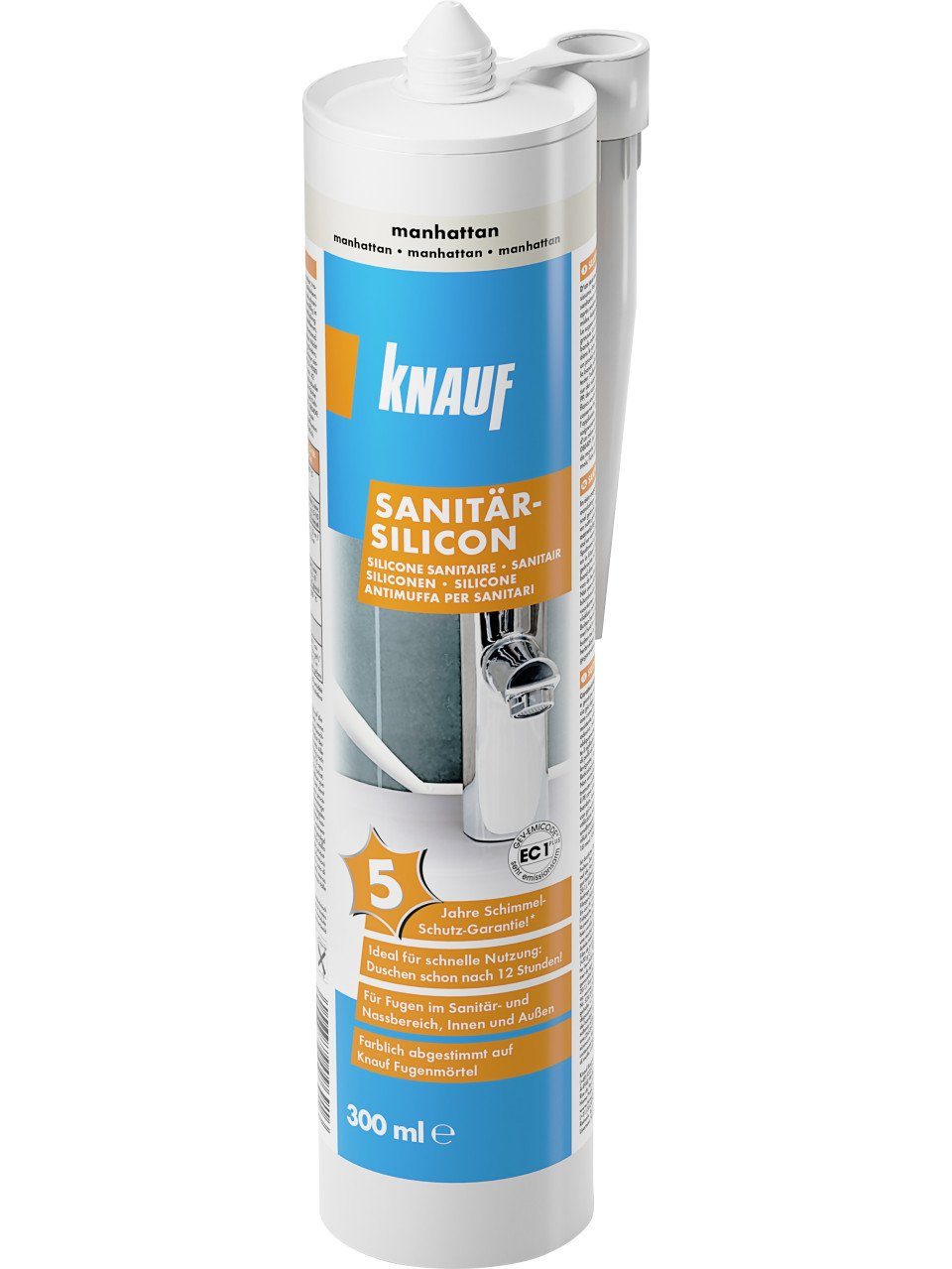 Isolbau Sanitär-Silikon Manhattan – 6x 300 Ml, Schimmelschutz, Für Dusche & Küche
