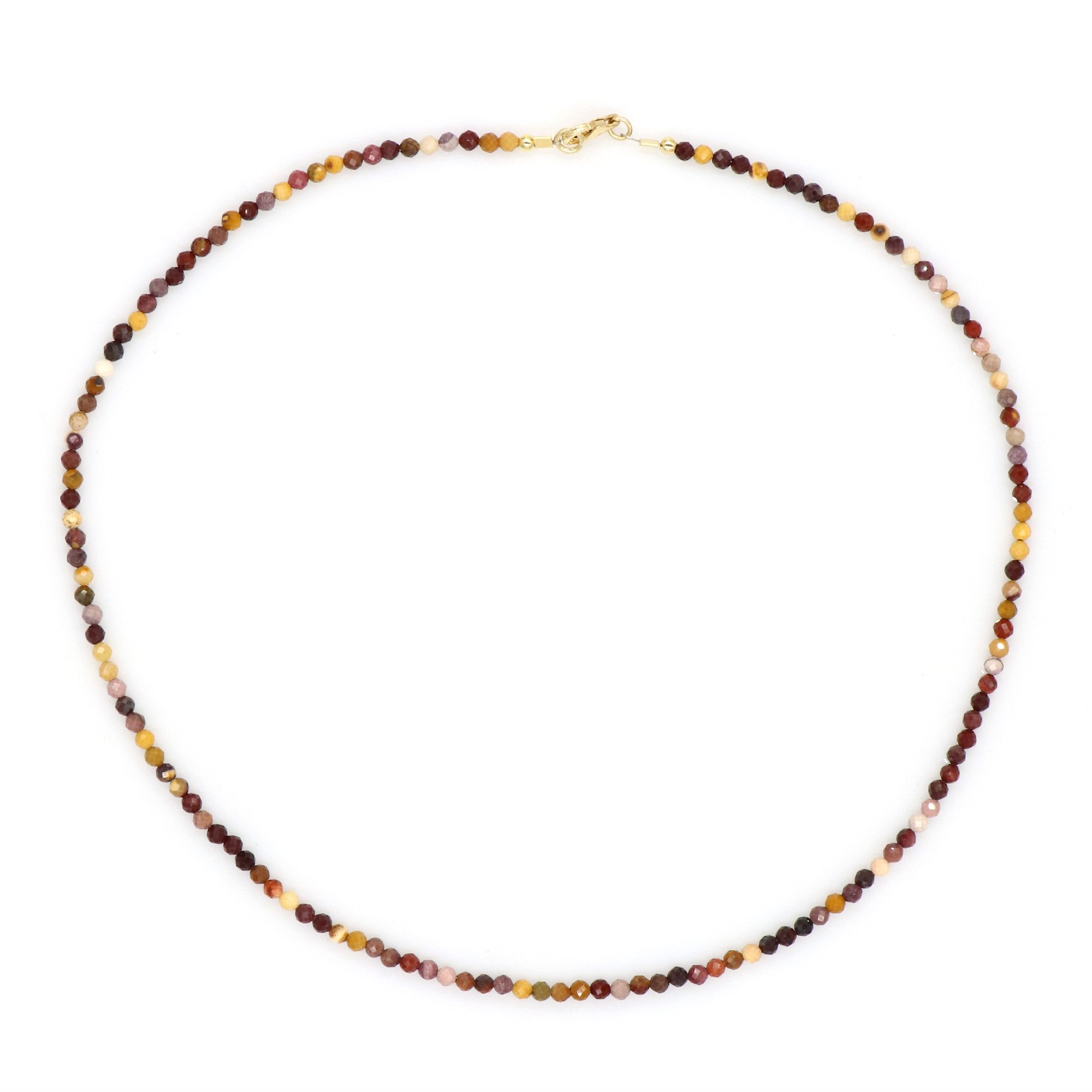 Silberkette Cavill Halskette Mookait 23,94 ct, vergoldet, rund, 45 cm