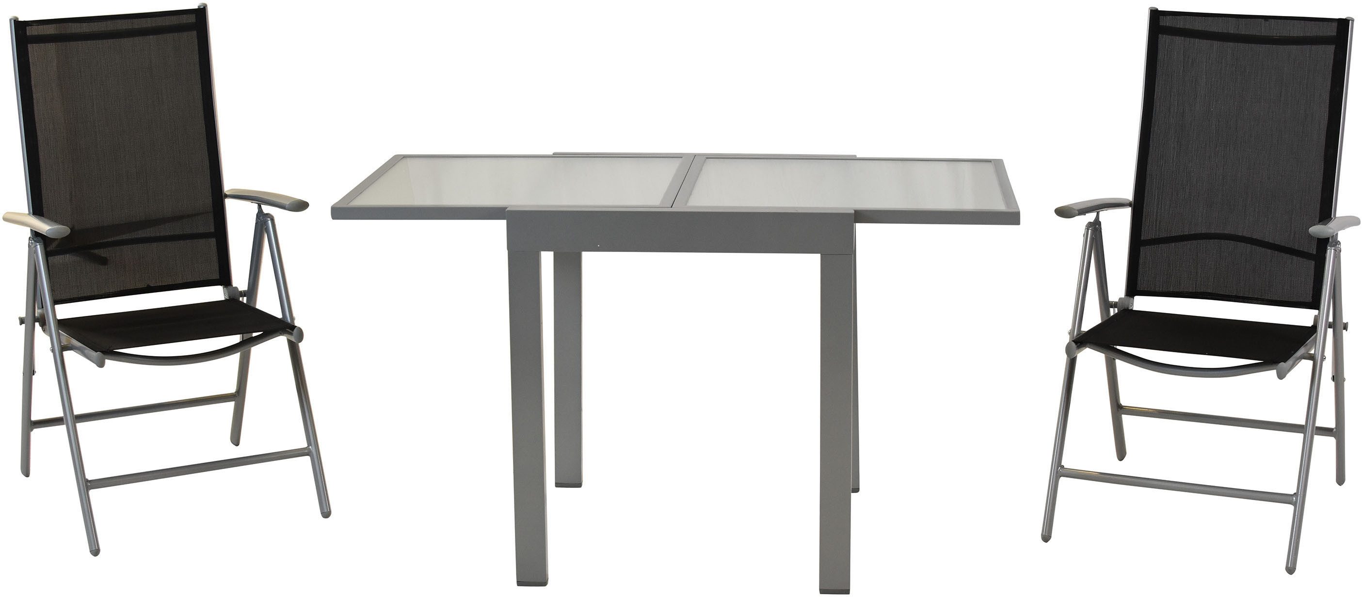 MERXX Balkonset Amalfi, mit ausziehbarem Tisch: 65/ 130 cm