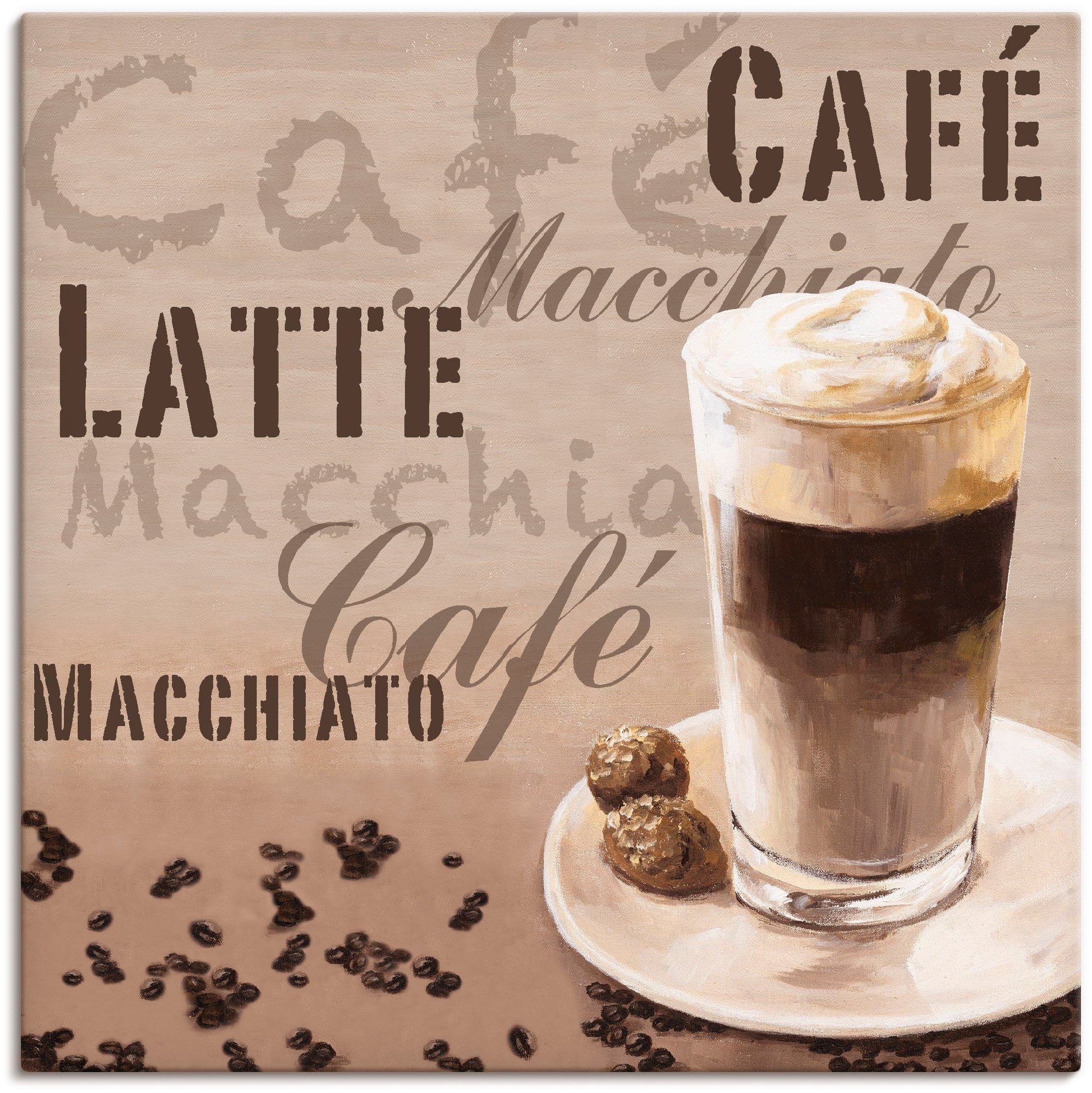 Artland Wandbild Kaffee - Latte Macchiato, günstig online kaufen