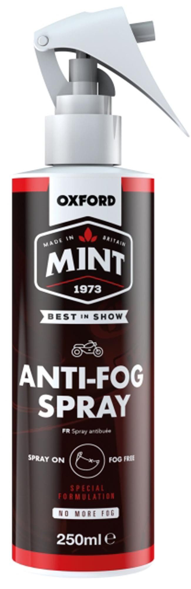 OXFORD Motorradhose Mint Anti-Beschlag Spray 250ml Visier