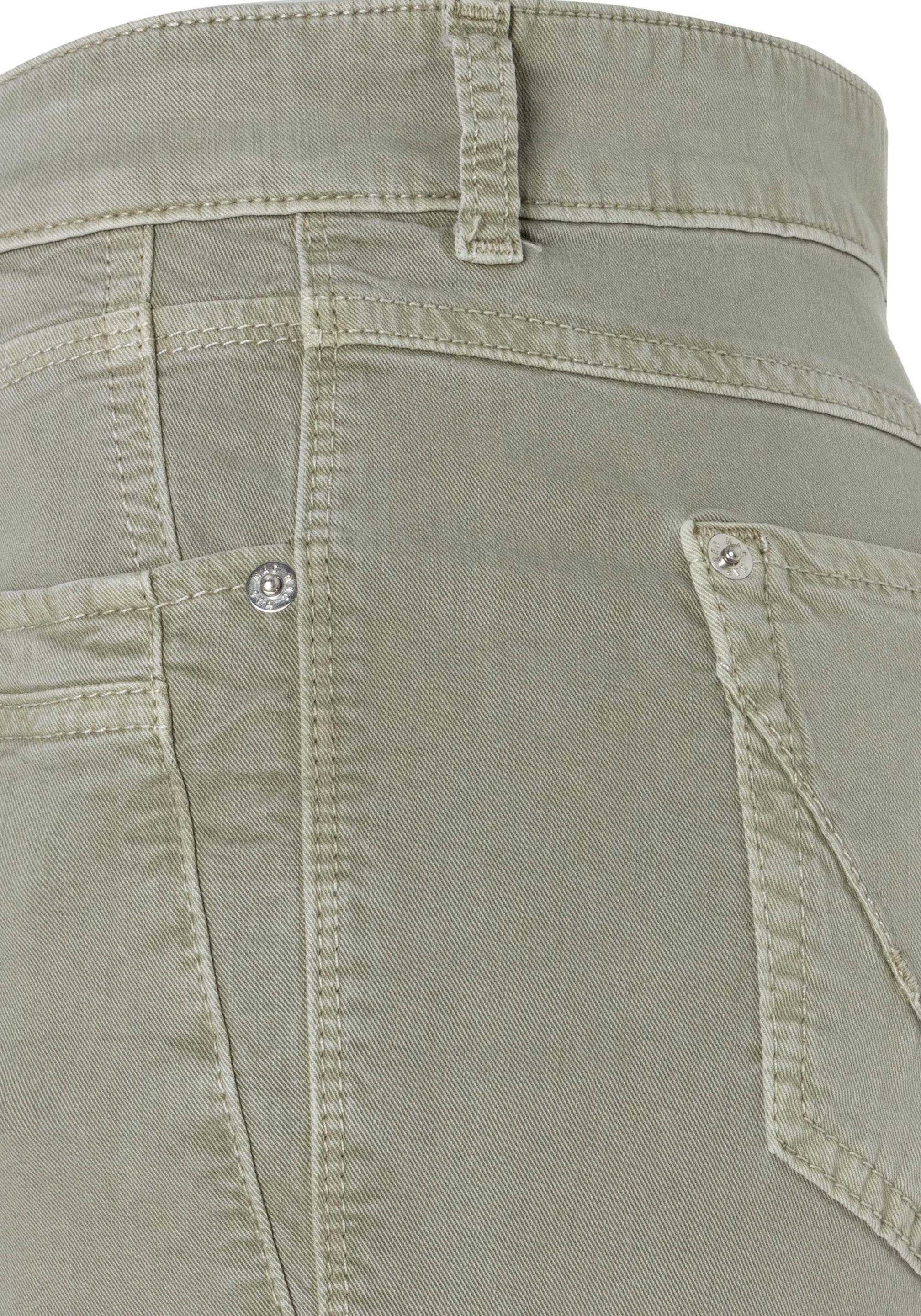 Schmal khaki geschnitten MAC Stretch-Jeans Angela light