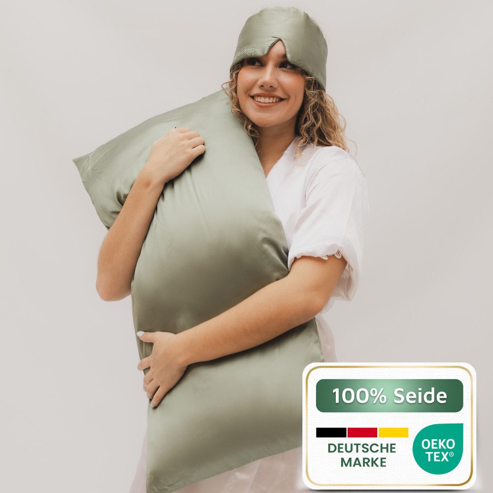 bene-sleep. Подушкиbezug bene-sleep® Seidenbezug – 22 Momme Maulbeerseide, faltenreduzierend, Reine 22 Momme Naturseide, Höchste Güteklasse 6A